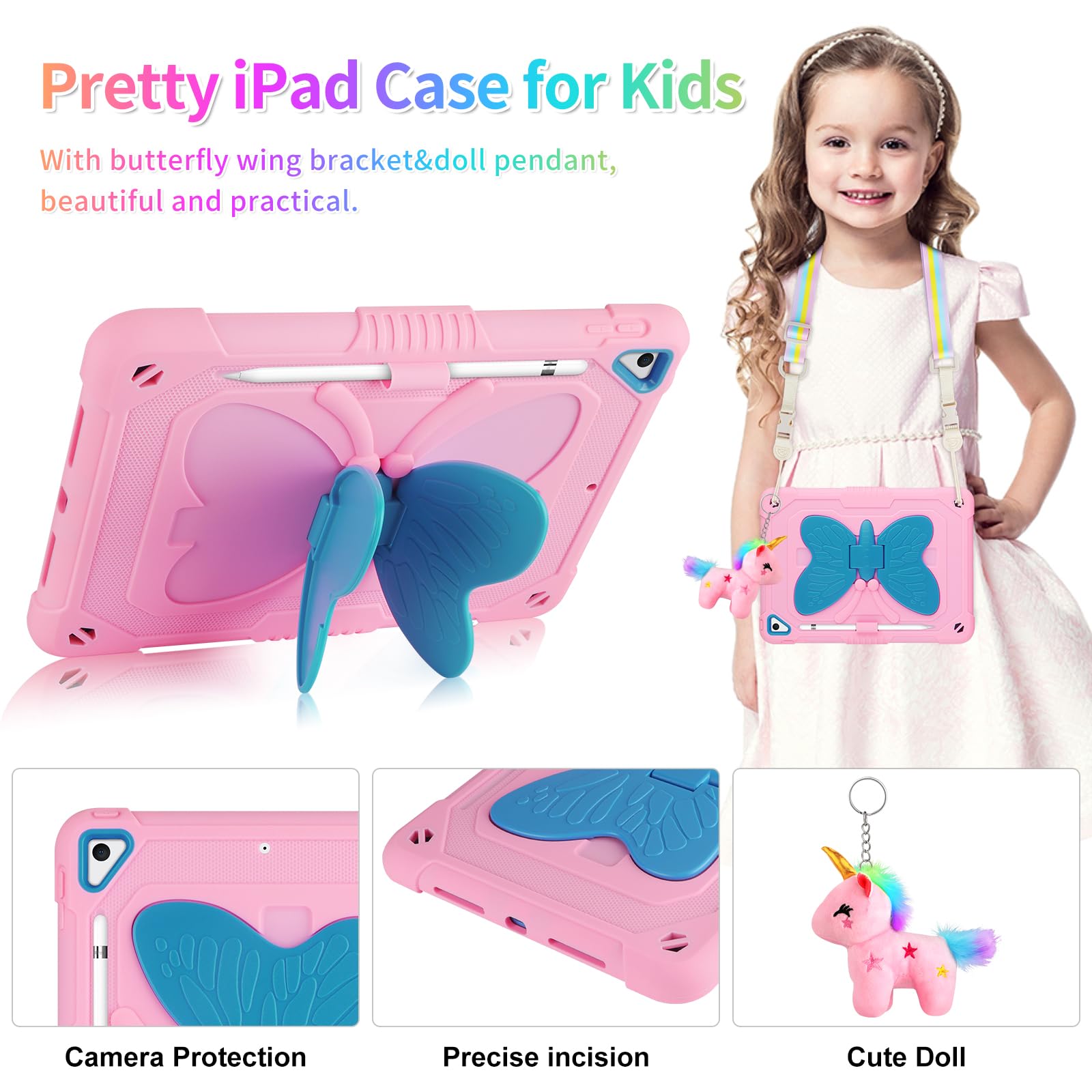 VOFUOE iPad 6th/5th Generation Case with Screen Protector - Compatible with iPad 9.7
