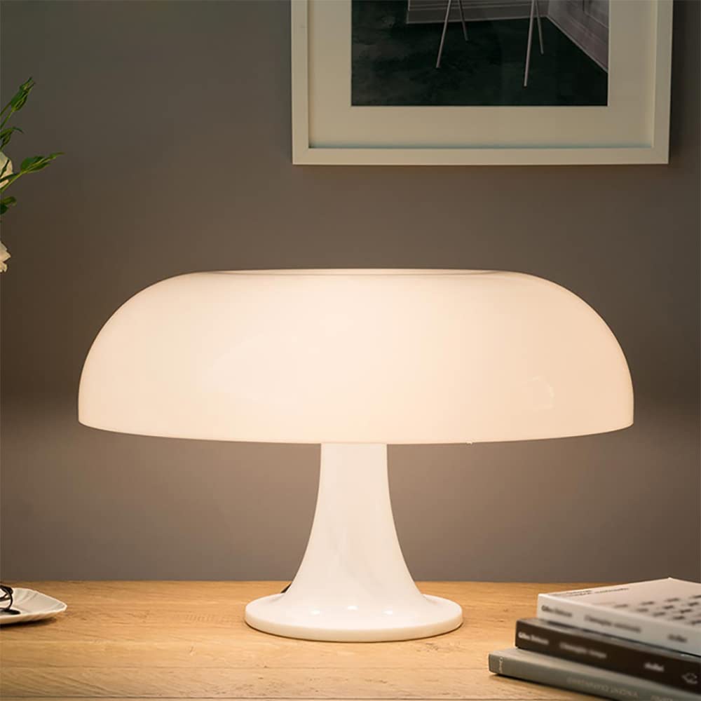 Orange Mushroom LED Night Light - Durable, Safe & Eco-Friendly Bedside Lamp for Home Decor, Study, Living Room, Bedroom - Perfect Gift Idea (White) - Ideal for Nighttime Reading, Kids' Room & Cozy Ambiance