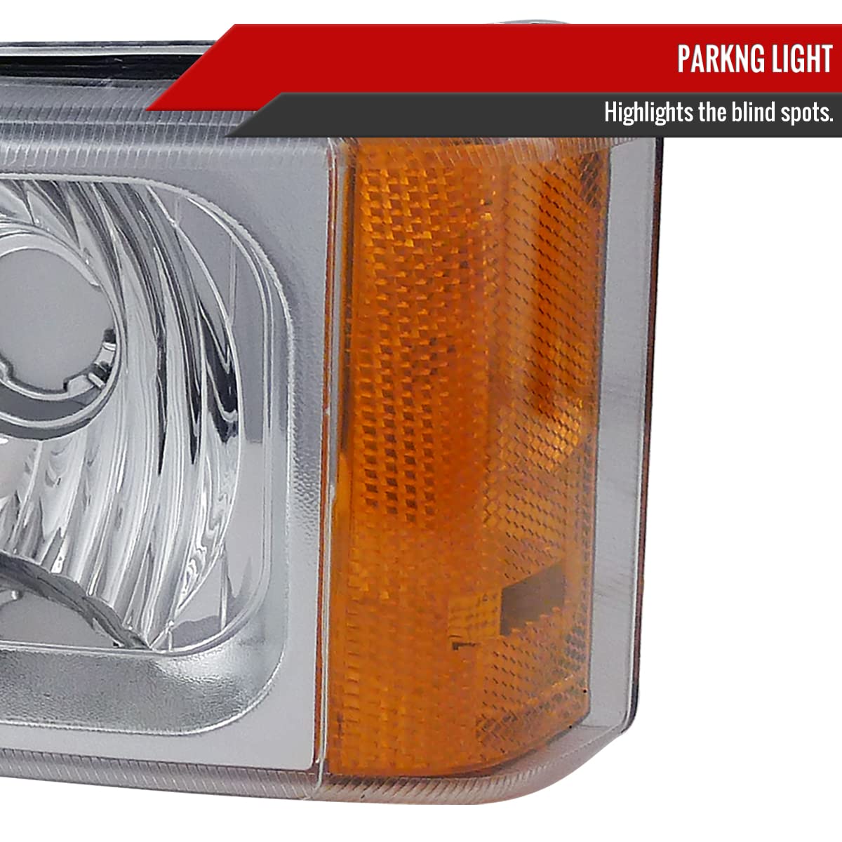 03-07 Clear Front Bumper Lights Turn Signal Lamps - Replacement LED Lights for Car, Truck, SUV - Enhance Visibility & Safety for Night Driving