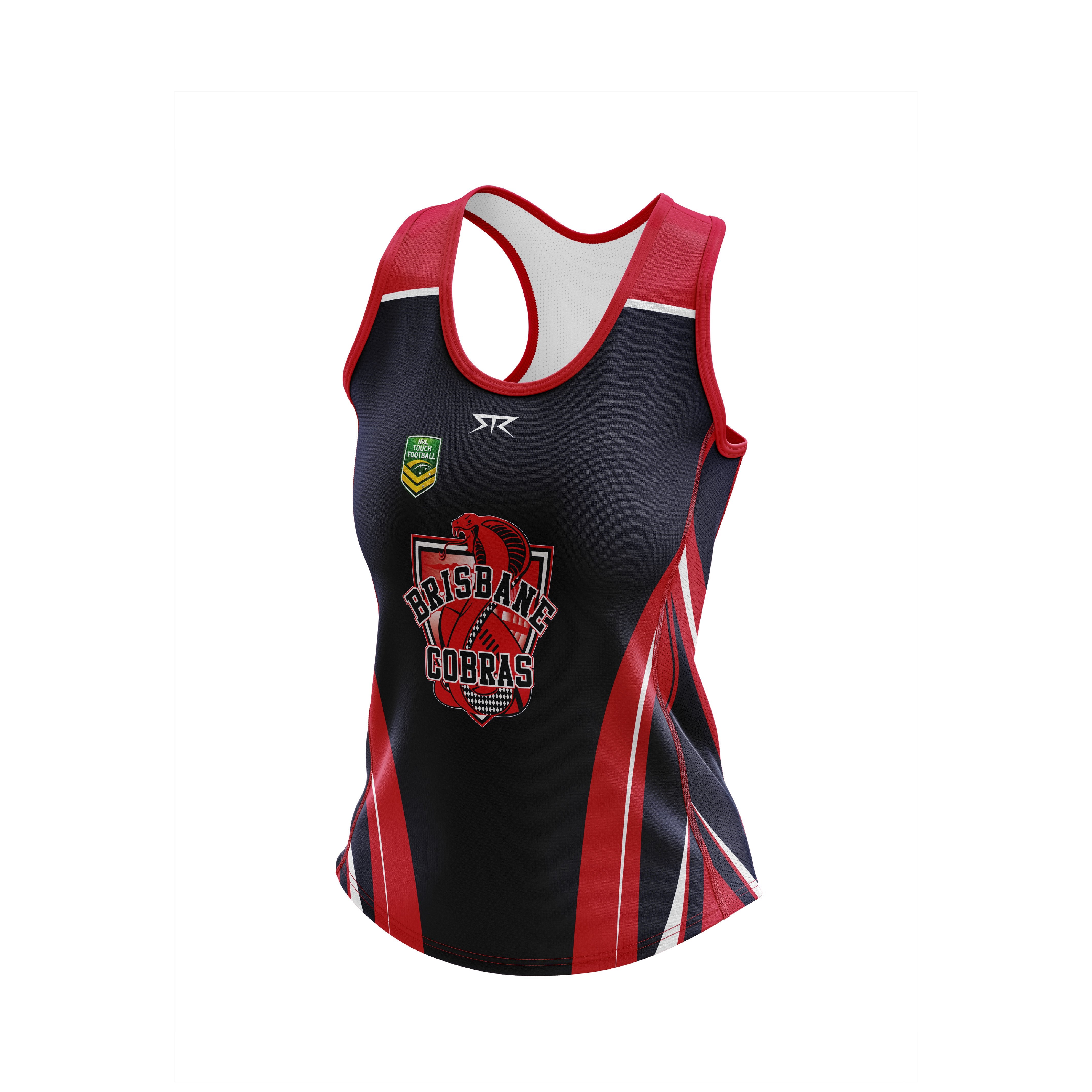 Brisbane Cobras Women's Workout Tank Top - Breathable Athletic Singlet for Running & Gym Training - Navy Blue Sports Apparel for Fitness & Active Lifestyle