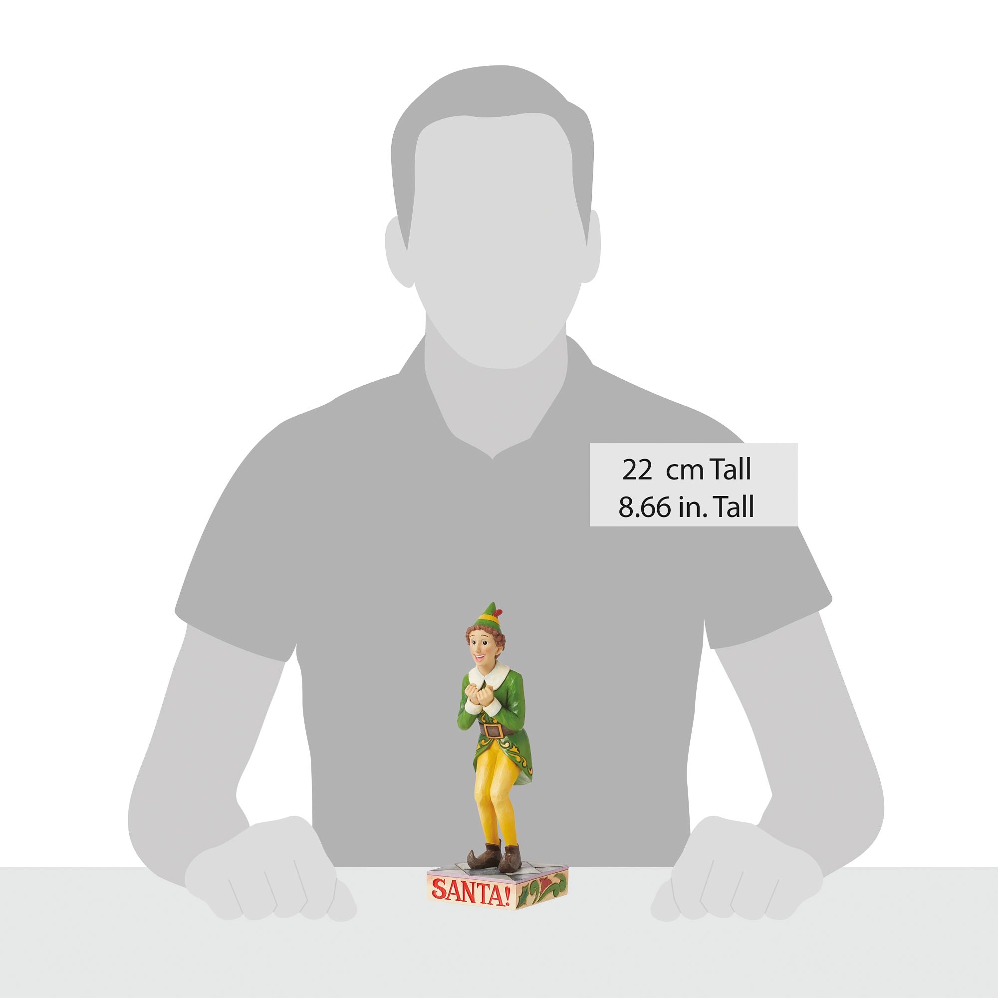 Buddy Elf Excited Pose Christmas Decoration - Fun Holiday Home Decor for Xmas Tree, Office & Party Festive Cheer