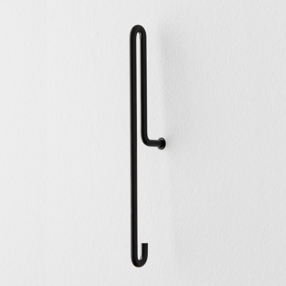 MOEBE Large Black Wall Hook - Modern Minimalist Hooks for Hanging Coats, Hats, Bags & Home Decor - Perfect for Entryway, Bedroom, Bathroom & Office Organization