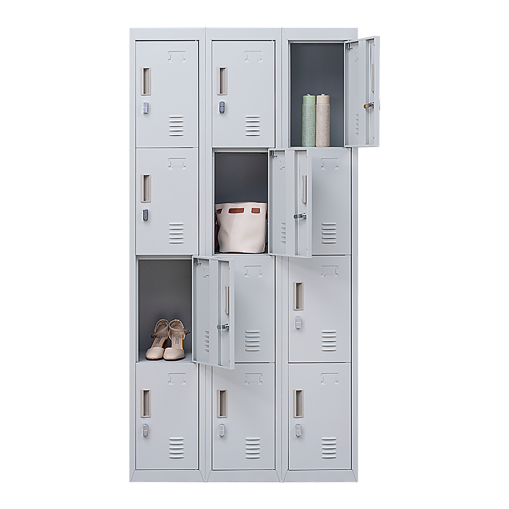 12-Pack Heavy Duty Door Locker with Padlock - Secure Storage for Office, Gym, Shed, School & Home - Ideal for Lockers, Cabinets, Gates and Storage Units