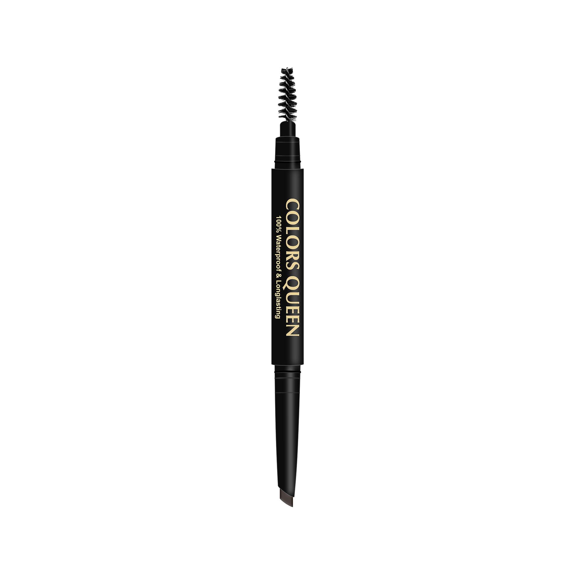 Colors Queen Brow Master Eyebrow Pencil with Spoolie Brush - Waterproof, Smudge Proof & Long Lasting - Natural Looking Brows for Everyday Makeup (Brown) | Perfect for Work, Date Night & Special Occasions