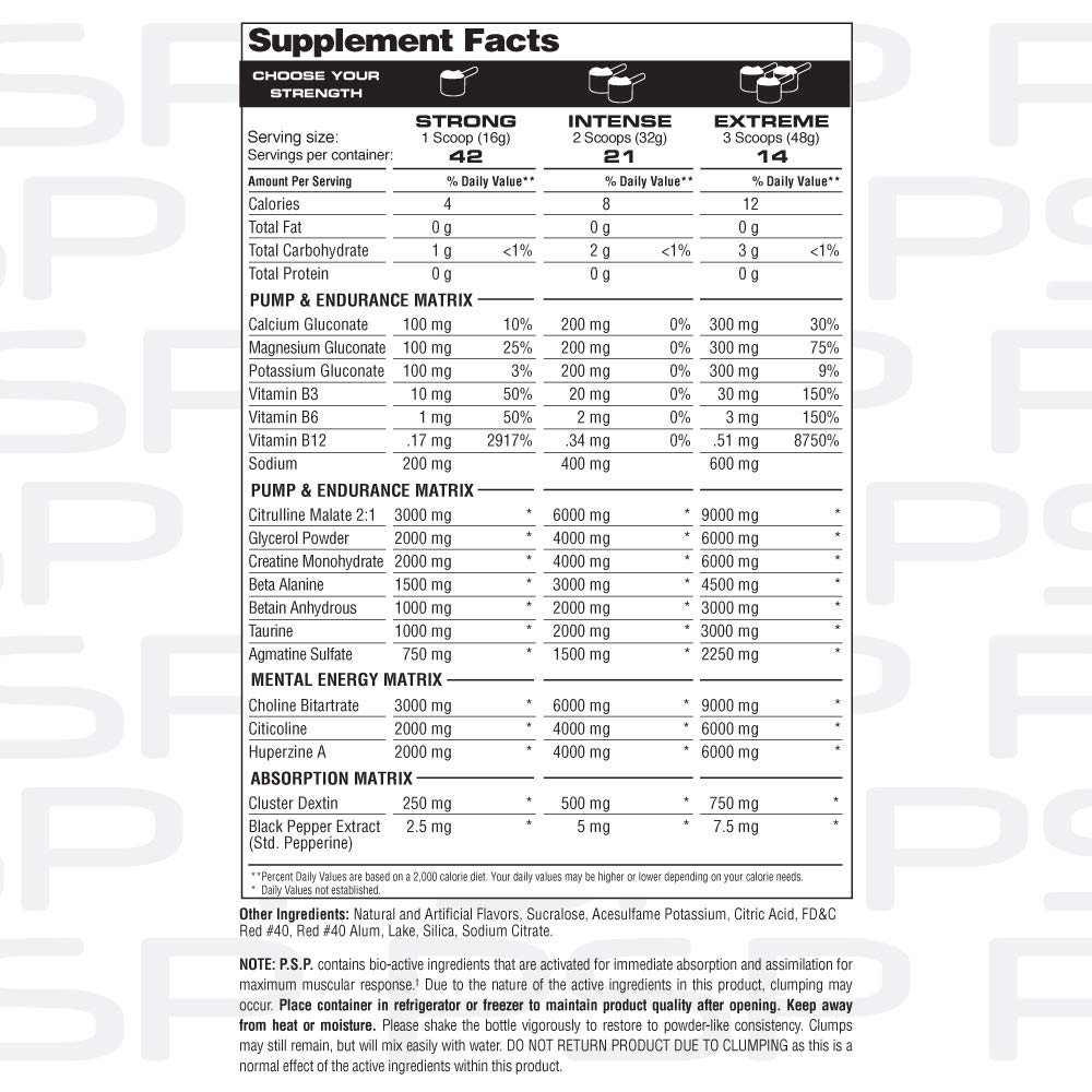 Metabolic Nutrition P.S.P. Physique Stimulating Pre-Workout Powder 672g - Zero Sugar, Caffeine Free, Lemonade Flavor | Boost Energy & Performance for Gym, Bodybuilding & Fitness Training