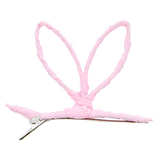 Cute Light Pink Bunny Ears Hair Clip - Holiday Hair Bow Accessories for Women & Girls - Perfect for Easter, Christmas, and Party Celebrations