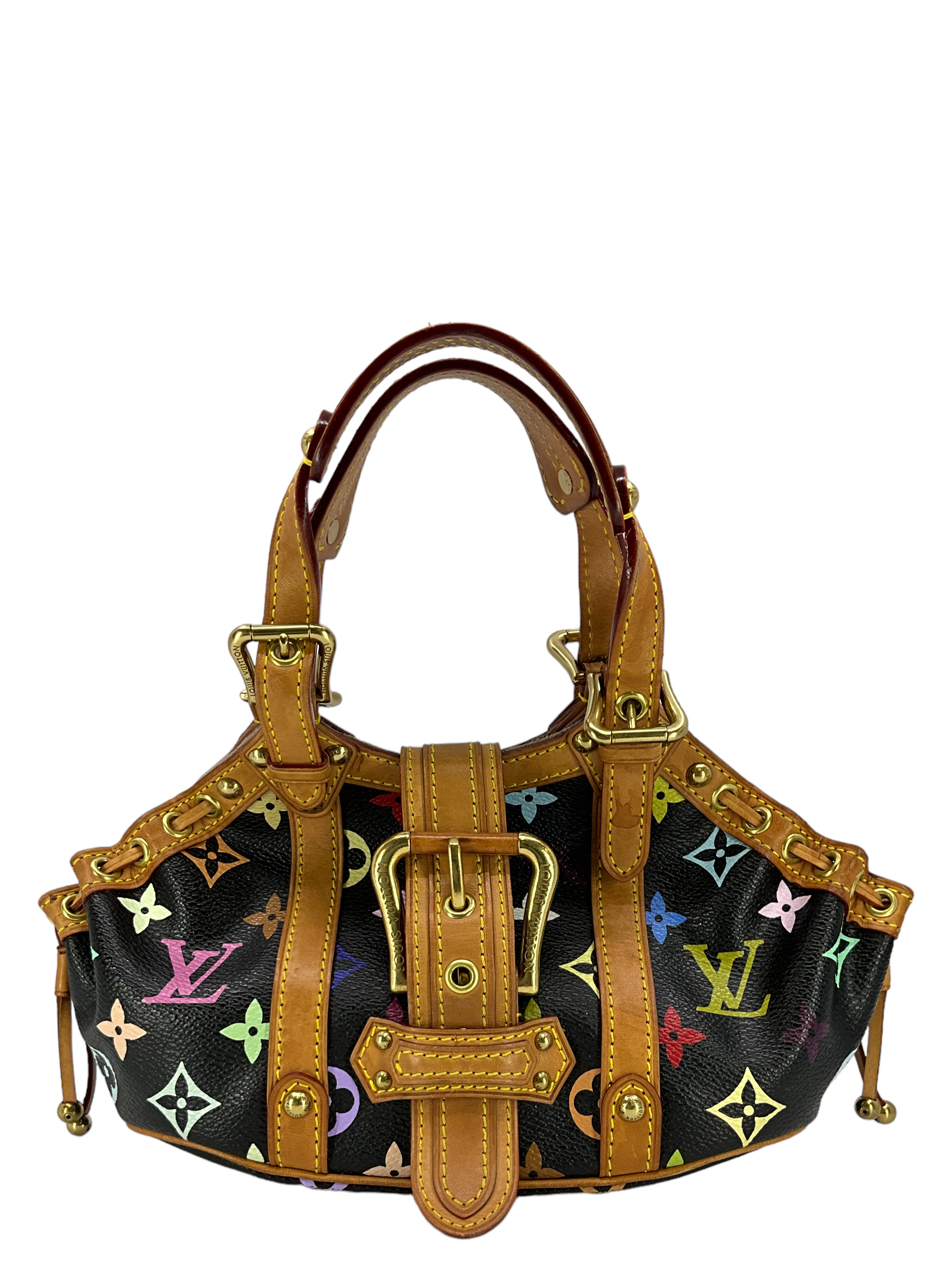 Authentic LOUIS VUITTON Monogram Multicolor Theda PM Handbag - Luxury Designer Shoulder Bag for Women | Perfect for Parties, Date Nights & Special Occasions