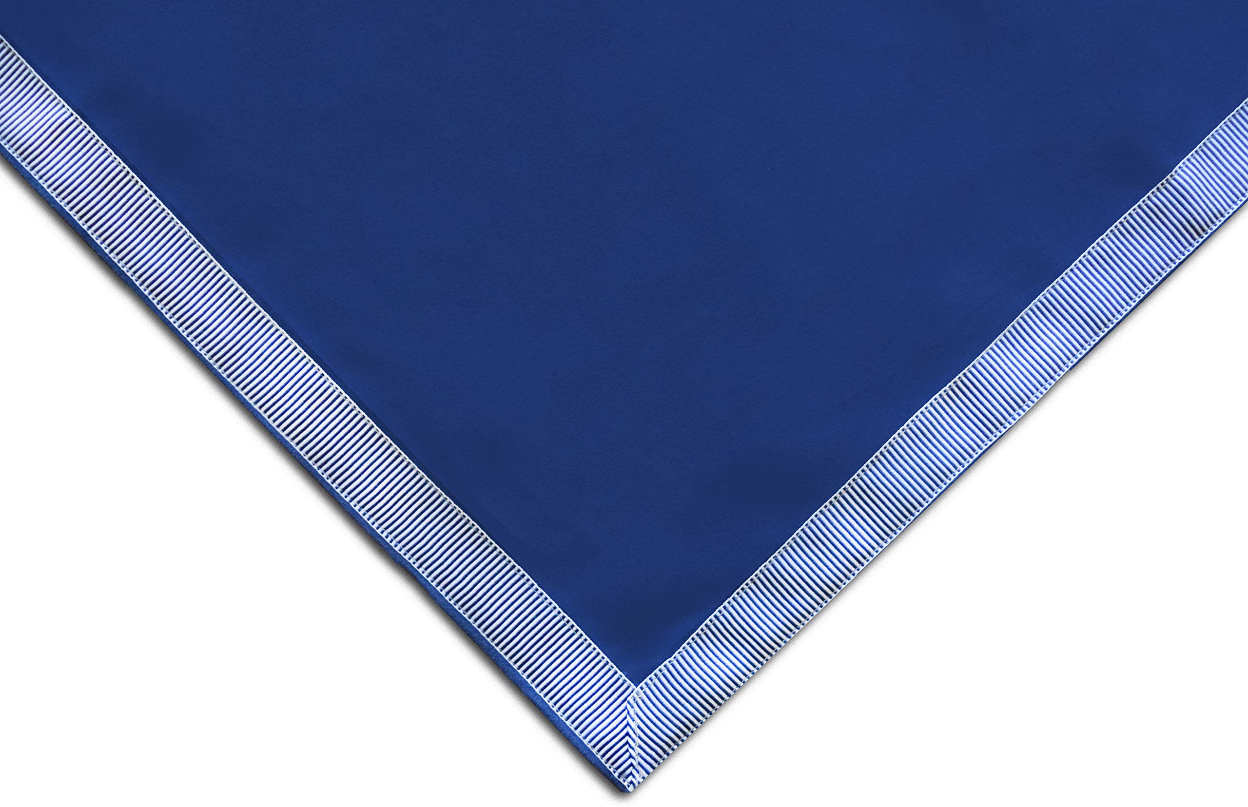 Baron Barclay Deluxe Suede Round Table Cover - 54 Inch Navy Blue - Premium Felt Casino Table Topper for Poker Night, Game Room & Home Decor