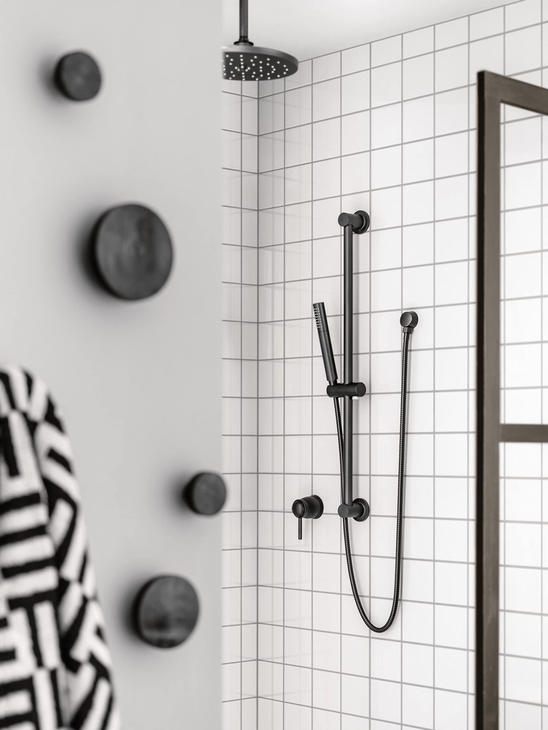 Moen 336651BL 18-Inch Straight Overhead Shower Arm in Matte Black - Perfect for Modern Bathroom Renovations & Spa-Like Shower Experience