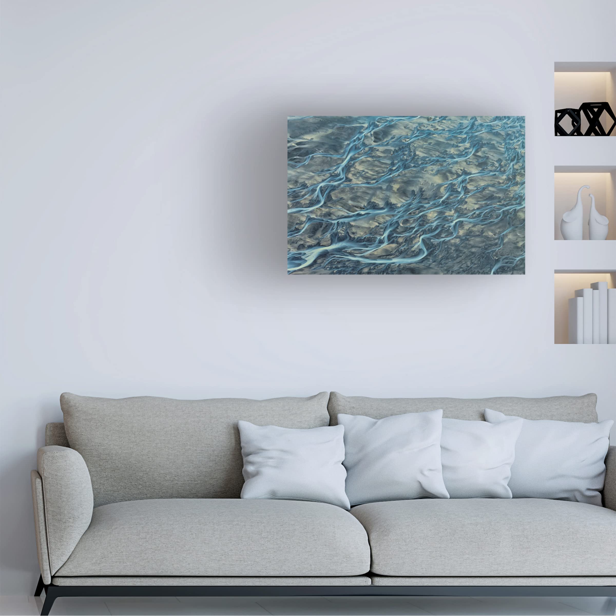 Trademark Fine Art 'Veins Of The Earth 3' Canvas Wall Art by Peter Svoboda - Stunning Landscape Painting for Living Room, Bedroom & Office Decor