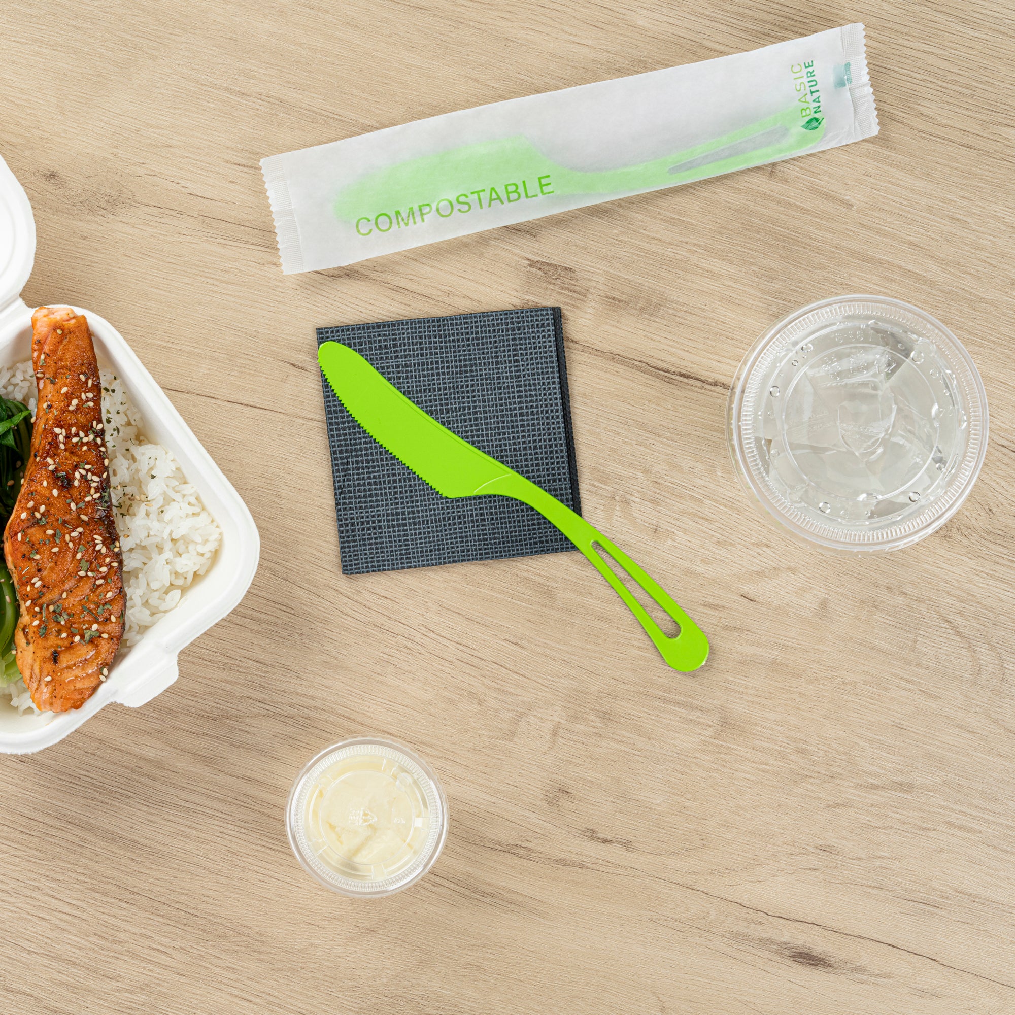 Eco-Friendly Compostable CPLA Plastic Knives - 250 Count Box | Heat Resistant & Biodegradable Cutlery for Parties, Picnics & Outdoor Events
