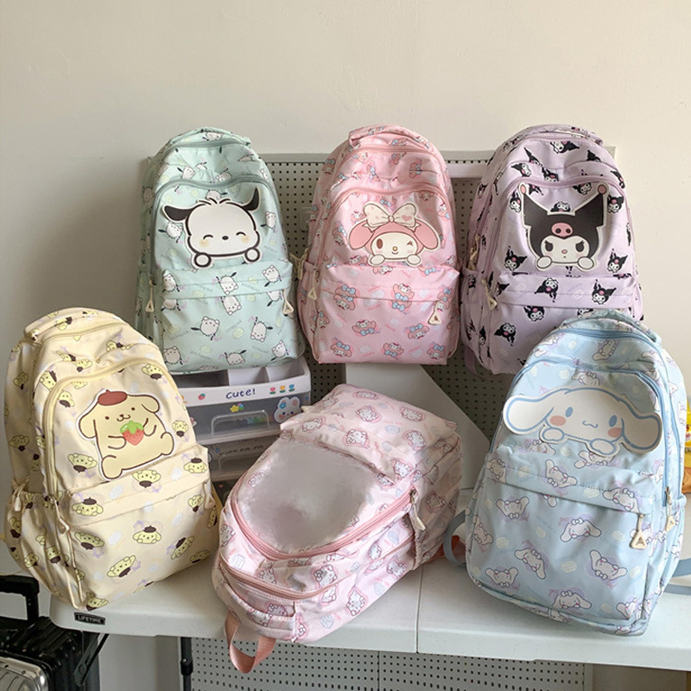 Roffatide Anime All Over Print Casual Backpack - Waterproof Laptop Backpack for Travel, Hiking & School - Blue Rucksack for College Students & Anime Fans