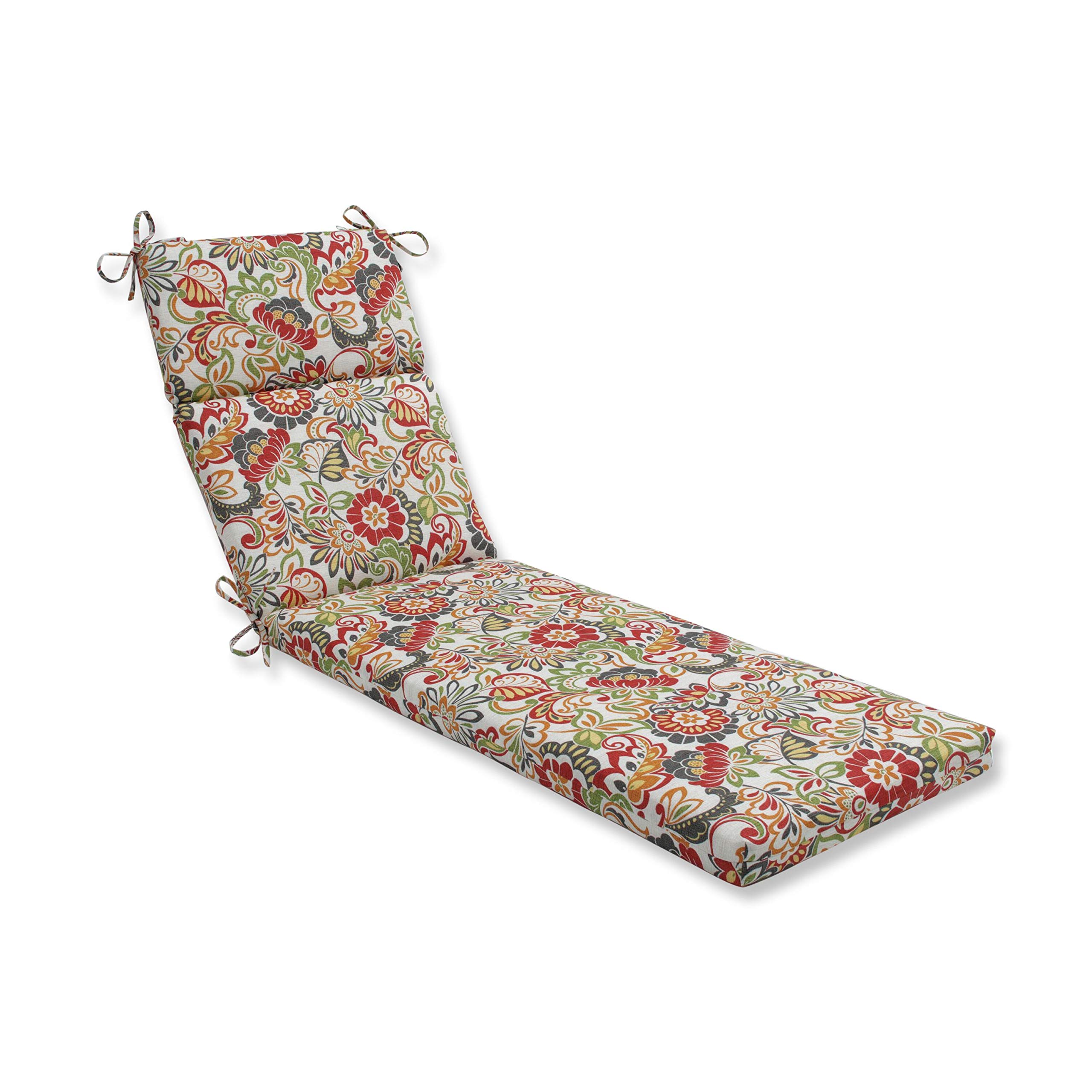 Pillow Perfect Bright Floral Indoor/Outdoor Chaise Lounge Cushion - 72.5