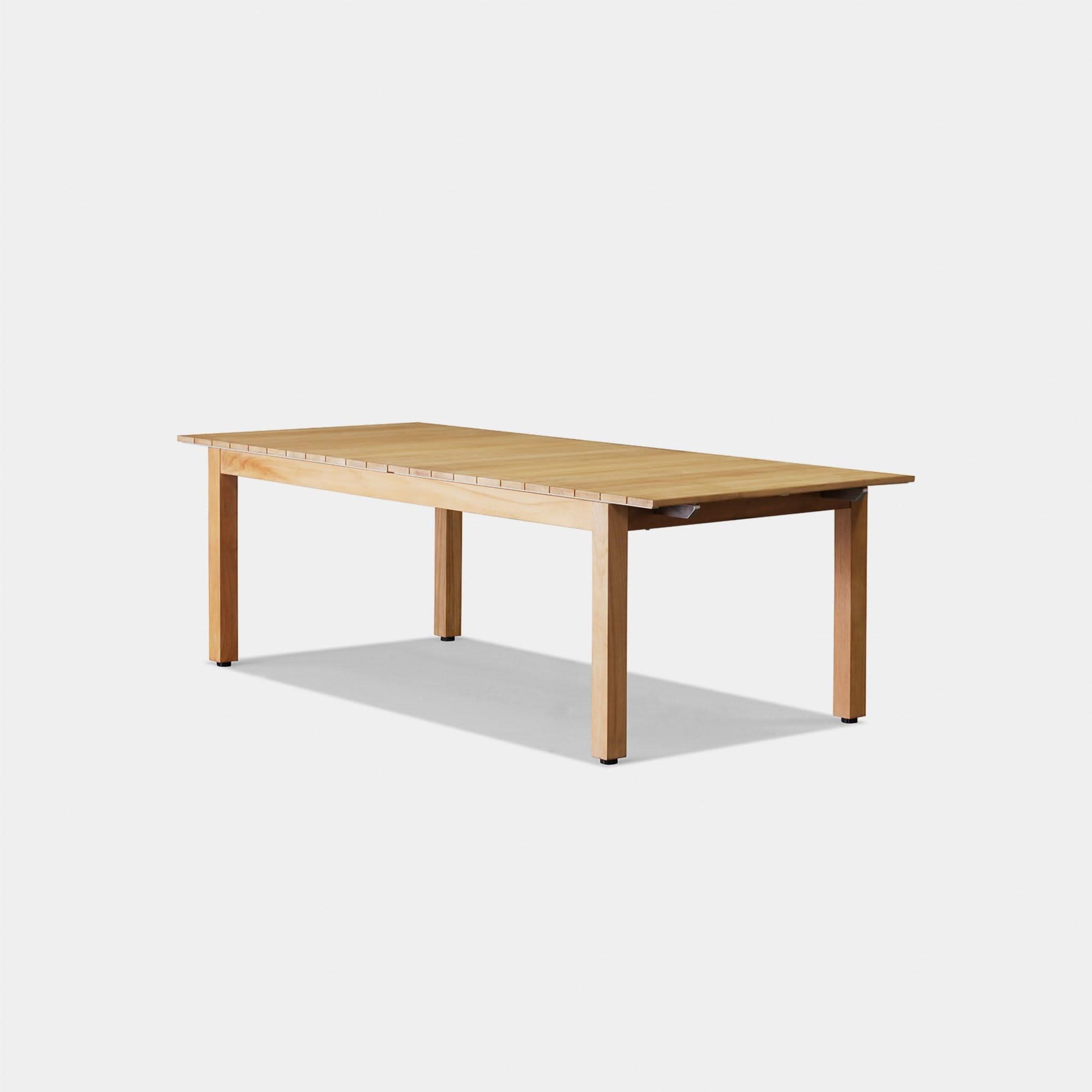 Pacific Teak Extension Dining Table - Expandable Solid Wood Table for 6-10 People - Perfect for Family Gatherings & Dinner Parties
