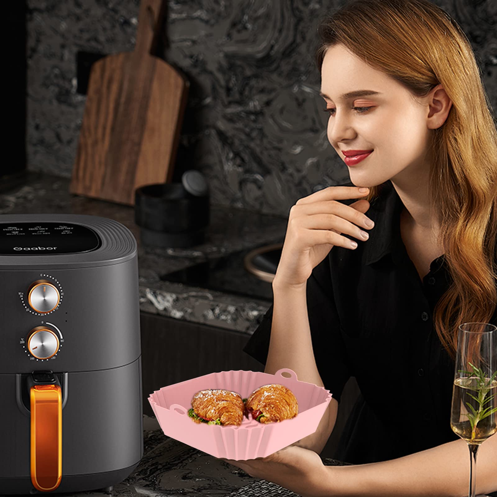 Non-Stick Silicone Air Fryer Liners - Reusable 8.5