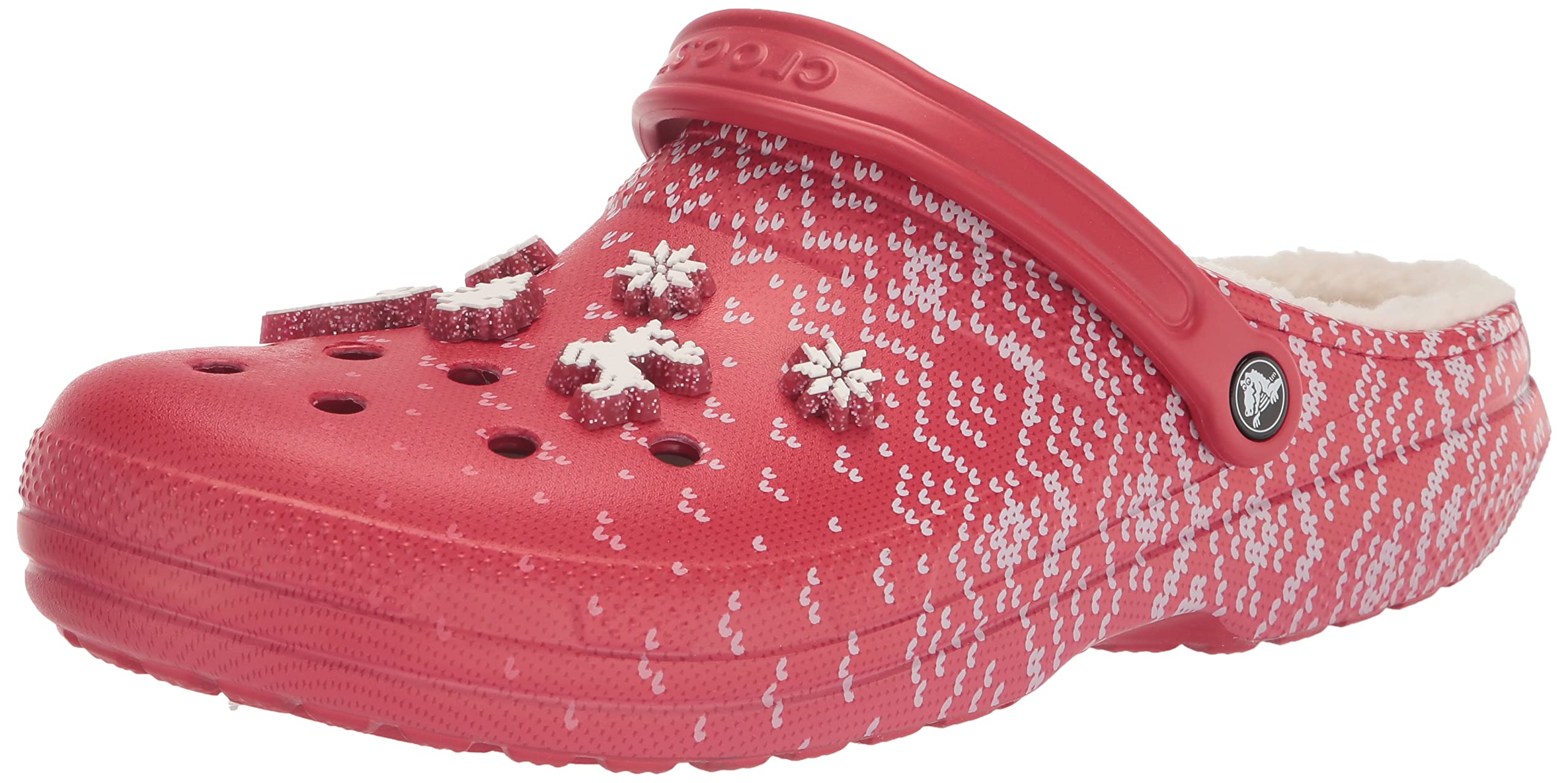 Crocs Unisex-Adult Classic Lined Holiday Charm Clogs - Comfortable Slip-On Shoes for Men & Women - Perfect for Indoor/Outdoor Wear, Gardening, Beach & Casual Use