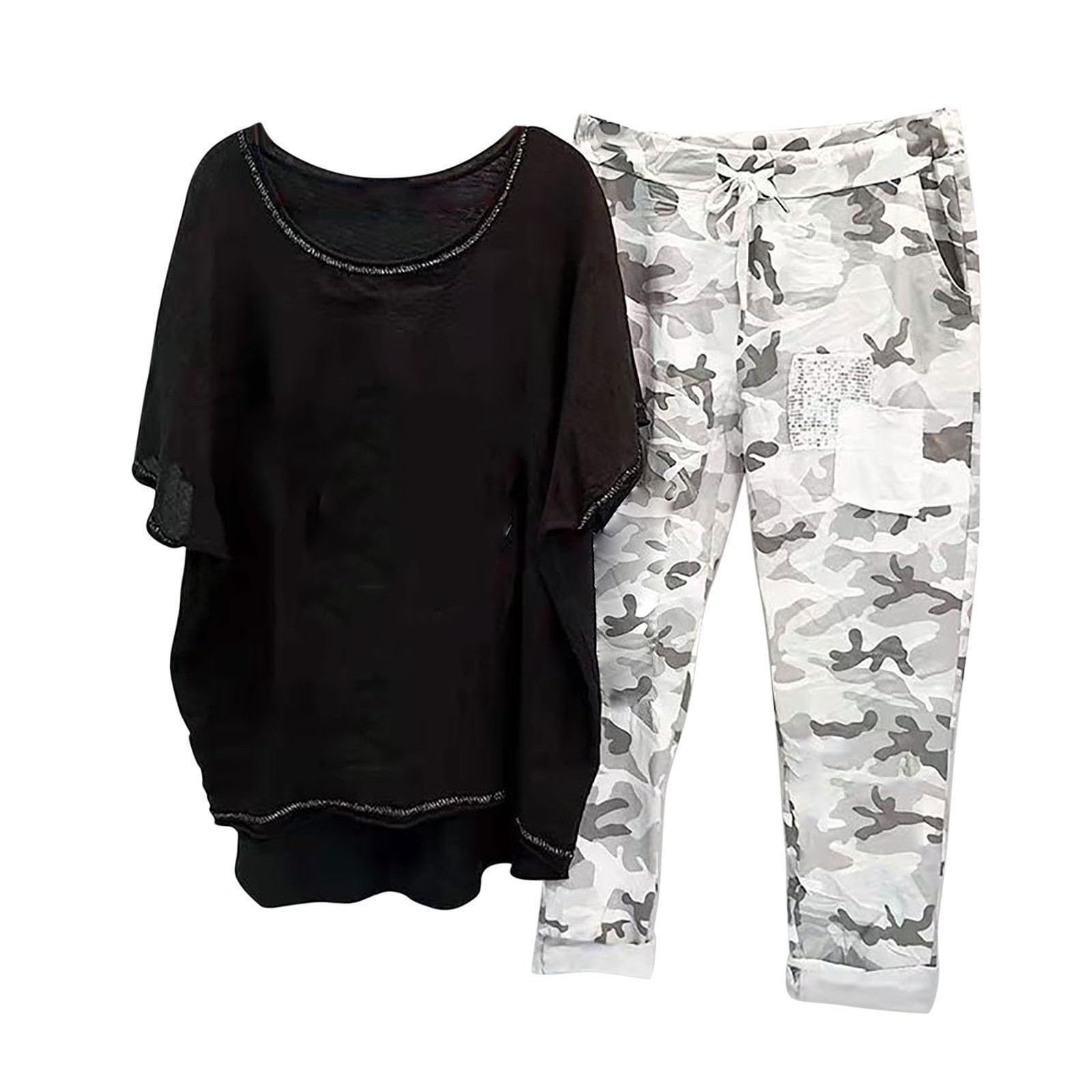 Women's 2-Piece Lounge Set - Soft Loose Shirt & Comfortable Pants - Cozy Fall Outfits for Women | Perfect for Relaxing at Home, Yoga, or Casual Wear