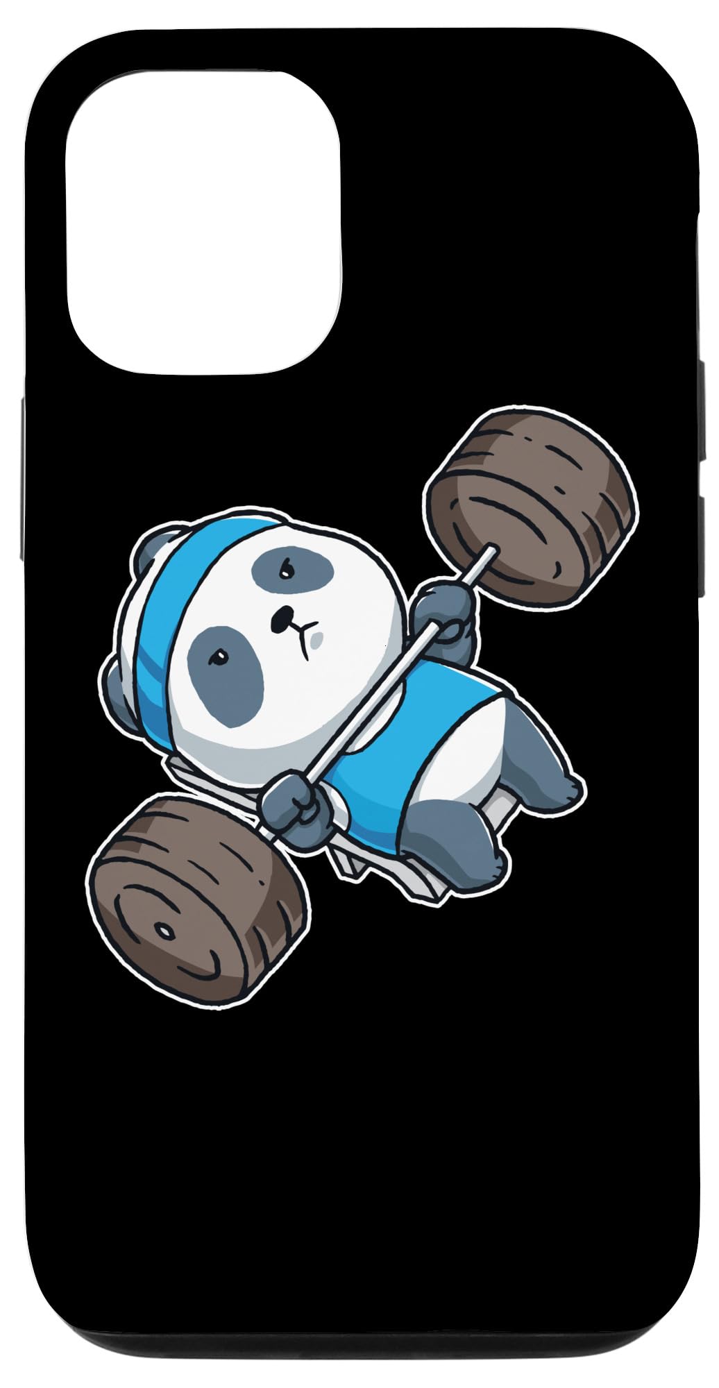 iPhone 12/12 Pro Panda Bear Phone Case - Shockproof Protective Cover for Gym, Workout & Weight Lifting | Perfect for Fitness Training, Bench Press & Sports Activities