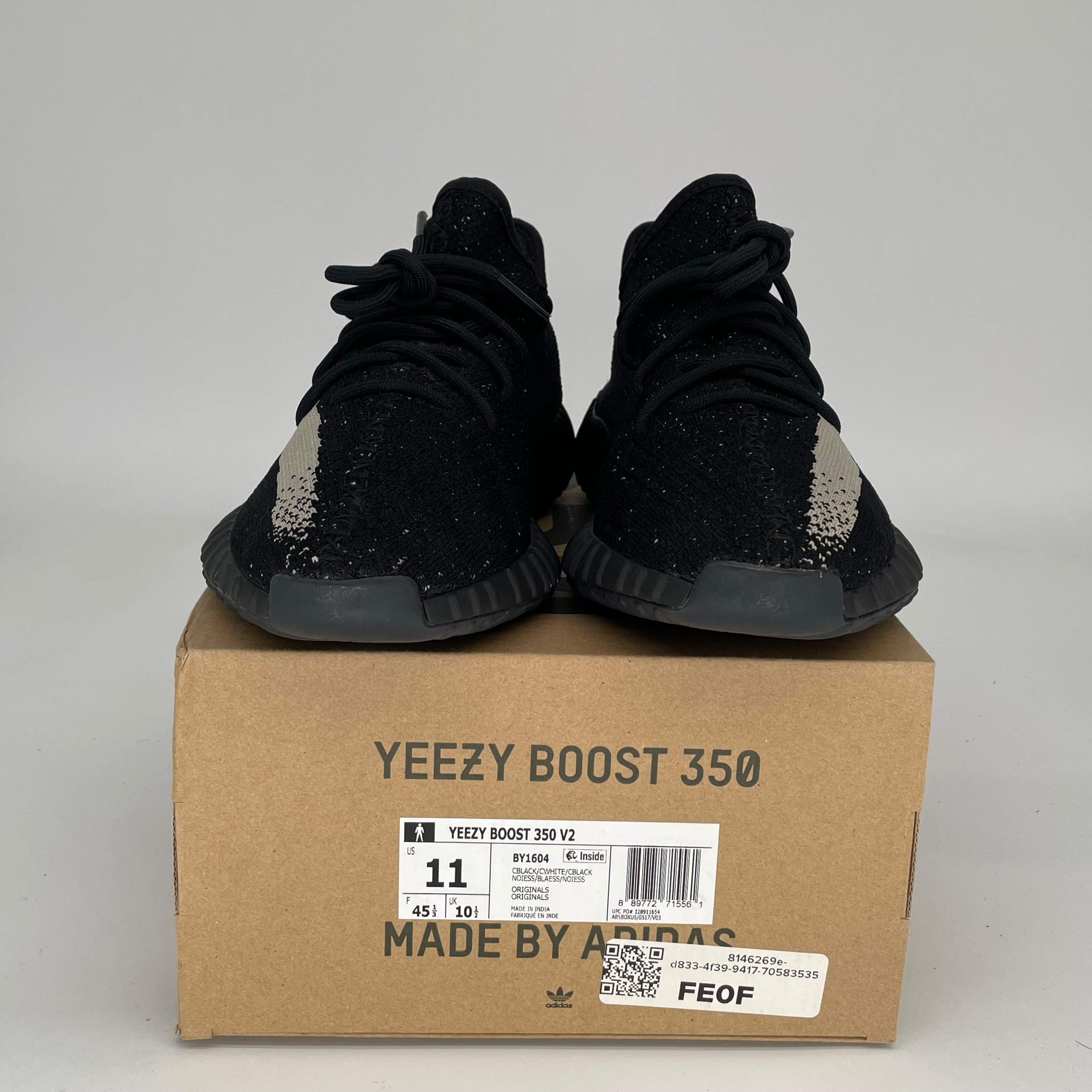 Adidas Yeezy Boost 350 V2 Core Black/White - Men's Size 11 Sneakers (BY1604) | Running, Gym & Casual Wear