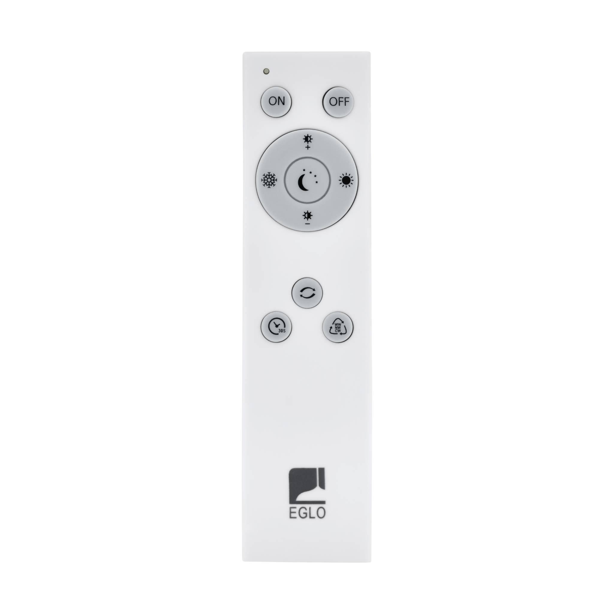 Eglo Giron S 30-inch LED Flush Mount Ceiling Light with Remote Control - Dimmable Modern Fixture for Bedroom, Living Room & Kitchen Lighting