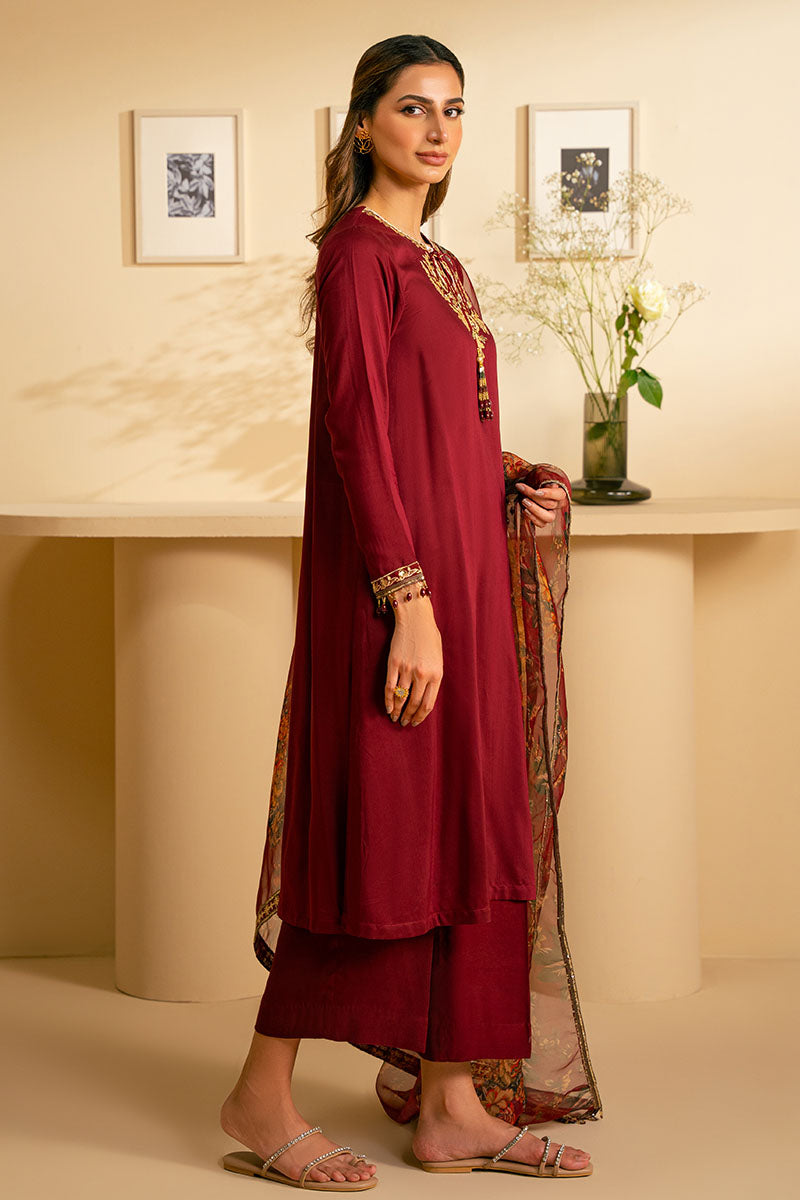 GARNET GLAMOOR 2-Piece Set (Shirt & Dupatta) - Elegant Indian Ethnic Wear for Women, Parties & Festivals
