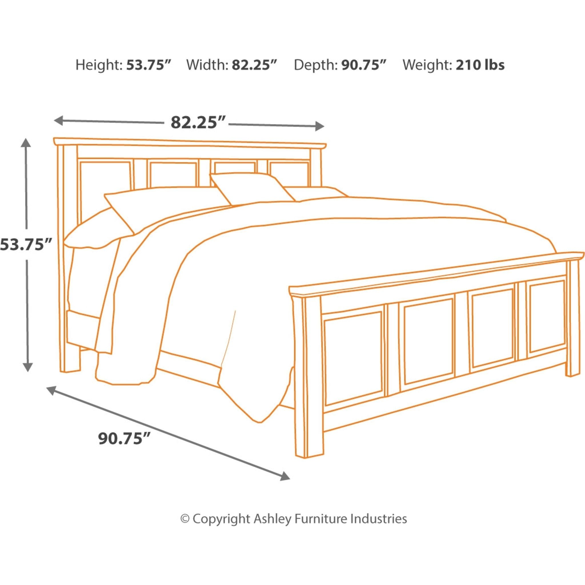 Blaneville 5-Piece Bedroom Furniture Set - Queen Size Bed, Nightstand, Dresser & Mirror in Rich Brown Finish | Perfect for Master Bedroom, Guest Room & Apartment Decor