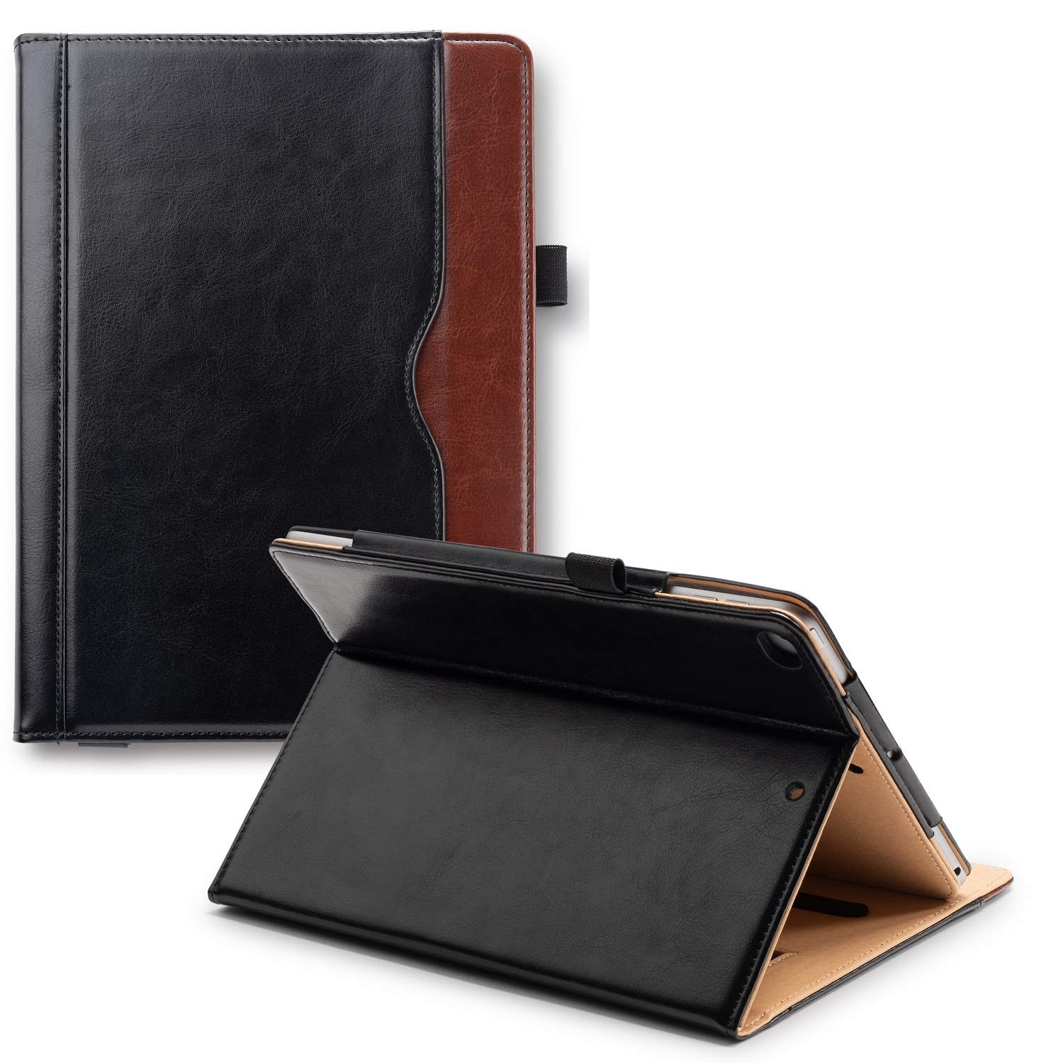Premium PU Leather iPad 9.7 Case (2017/2018 5th/6th Gen & iPad Air 1-2) - Slim Business Folio Cover with Stand | Perfect for Work, Travel & Home Office Use