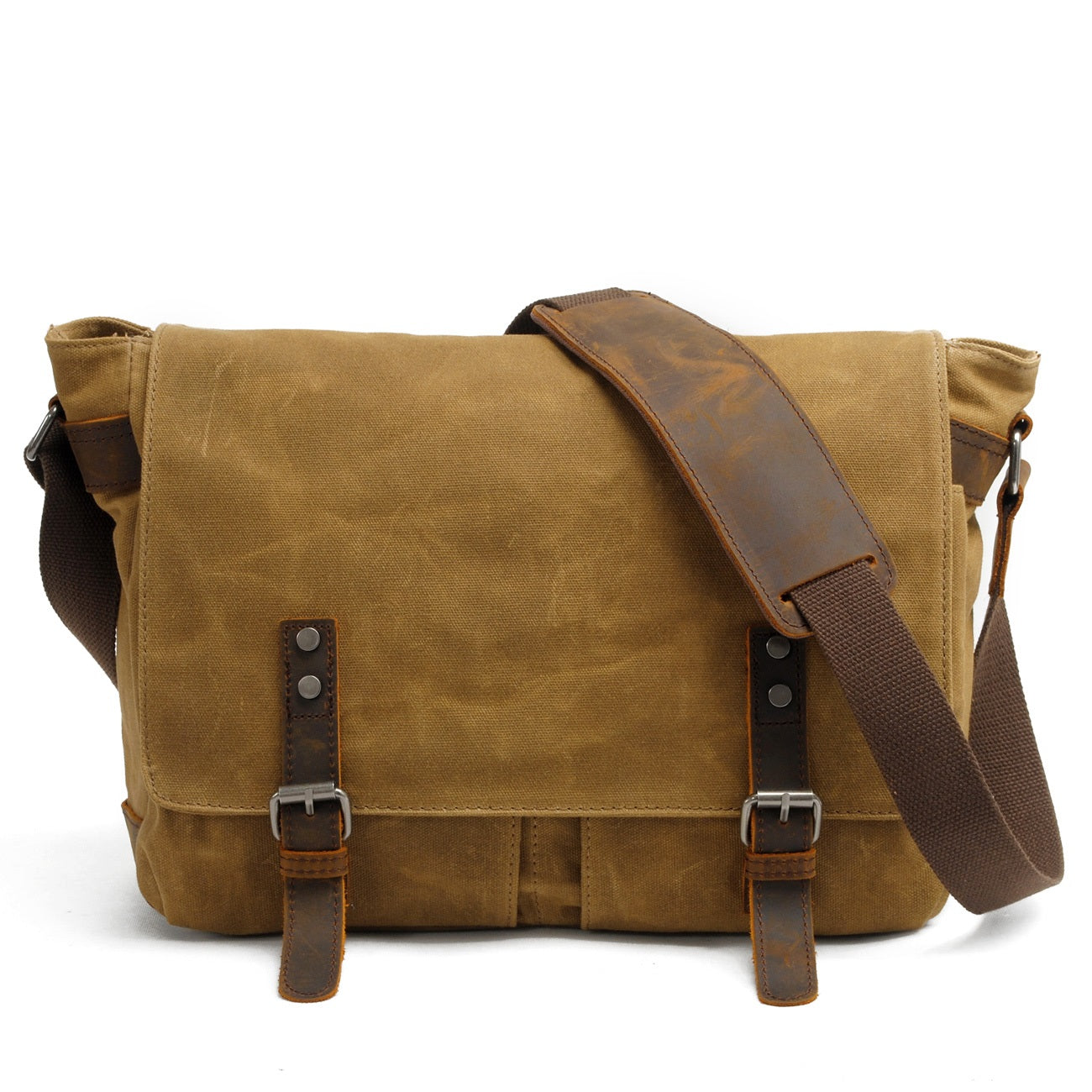 Lexington Canvas Messenger Bag for Men & Women - Durable Laptop Satchel Bag with Adjustable Strap - Perfect for Work, Travel & School