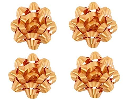 Gold Satin Gift Bows - 4
