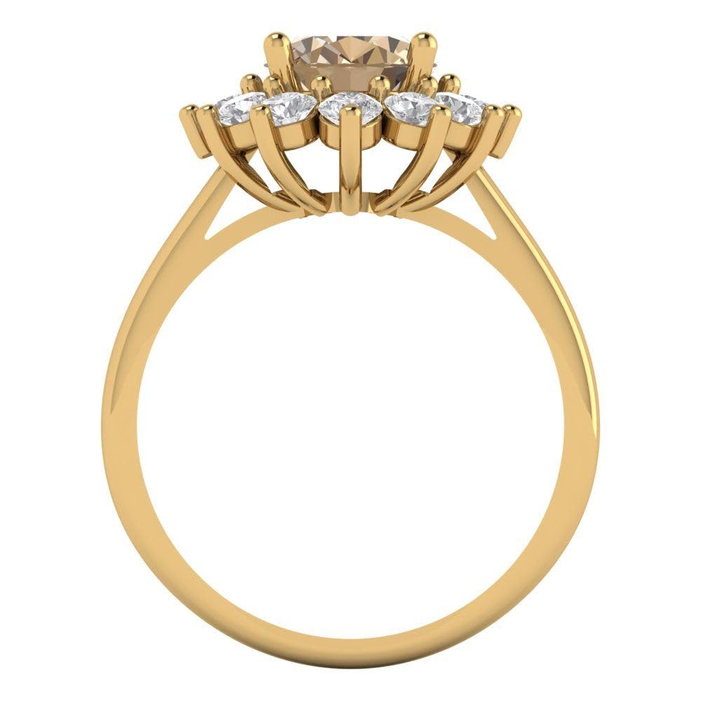 2.36ct Oval Moissanite Engagement Ring - 14k Gold for Bridal & Anniversary