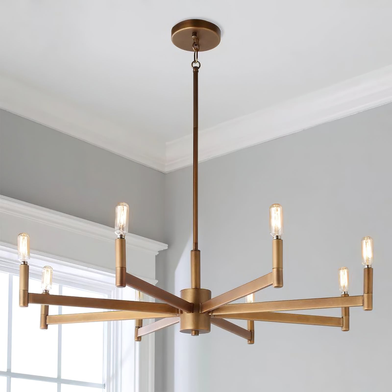 Anouk Modern Crystal Chandelier - Elegant Ceiling Light Fixture for Dining Room, Living Room & Bedroom Decor