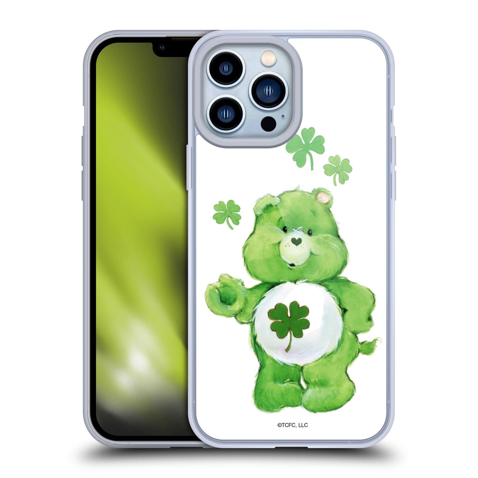 Officially Licensed Care Bears Good Luck Classic Soft Gel Phone Case - Compatible with Apple iPhone 13 Pro Max - Cute Protective Cover for Everyday Use & Gift Giving