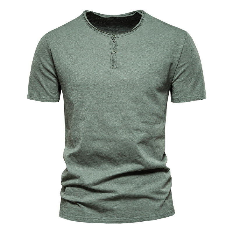 LOVEVOP Men's Slim Fit Cotton Crew Neck T-Shirt - Summer Casual Short Sleeve Solid Color Tee for Everyday Wear | Office, Gym, Weekend Outfits