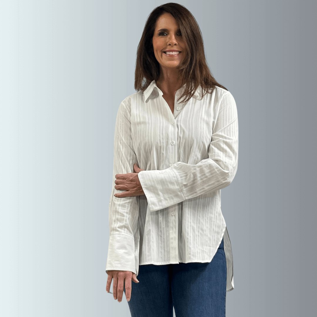 Marley Button Down Tunic - Premium Made in USA Women's Casual Shirt for Work & Everyday Wear