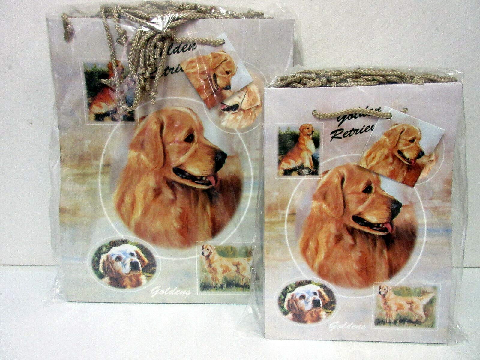 Premium Golden Retriever Themed Gift Bags - 10 Large & 10 Small Party Favor Bags (20 Count) for Dog Lovers - Perfect for Birthday Parties, Baby Showers & Pet-Themed Events