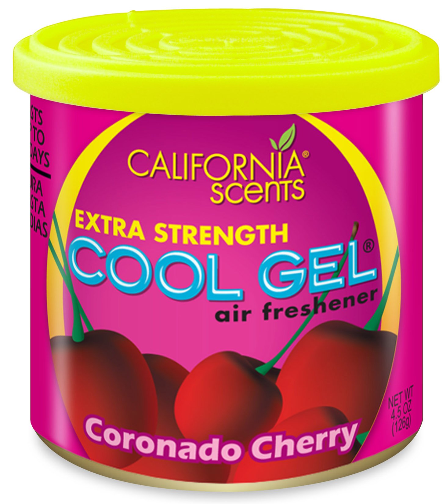 California Scents CG4-407TR Cherry Scented Car Air Freshener Gel - 4.5 oz | Long-Lasting Fragrance for Vehicles, Home & Office | Eliminates Odors in Cars, Trucks & Small Spaces