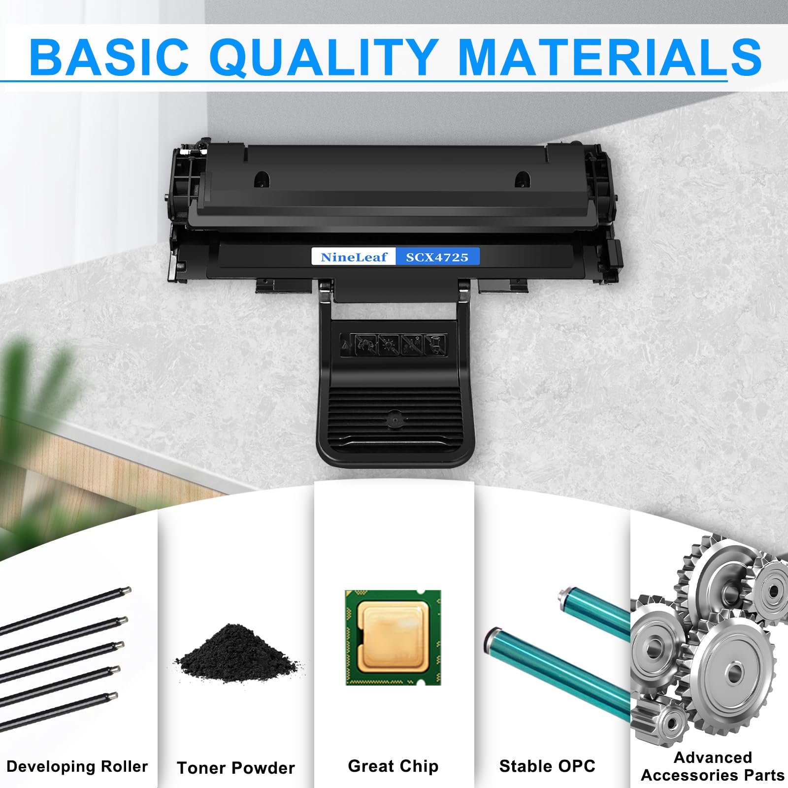 NineLeaf Compatible Toner Cartridge Replacement for Samsung SCX-4725 SCX-D4725A SCX-4725ELS SCX-4725F SCX-4725N SCX-4725FN Laser Printer (1 Black) | High-Quality Printer Ink Refill | Perfect for Home Office & Small Business Printing Needs