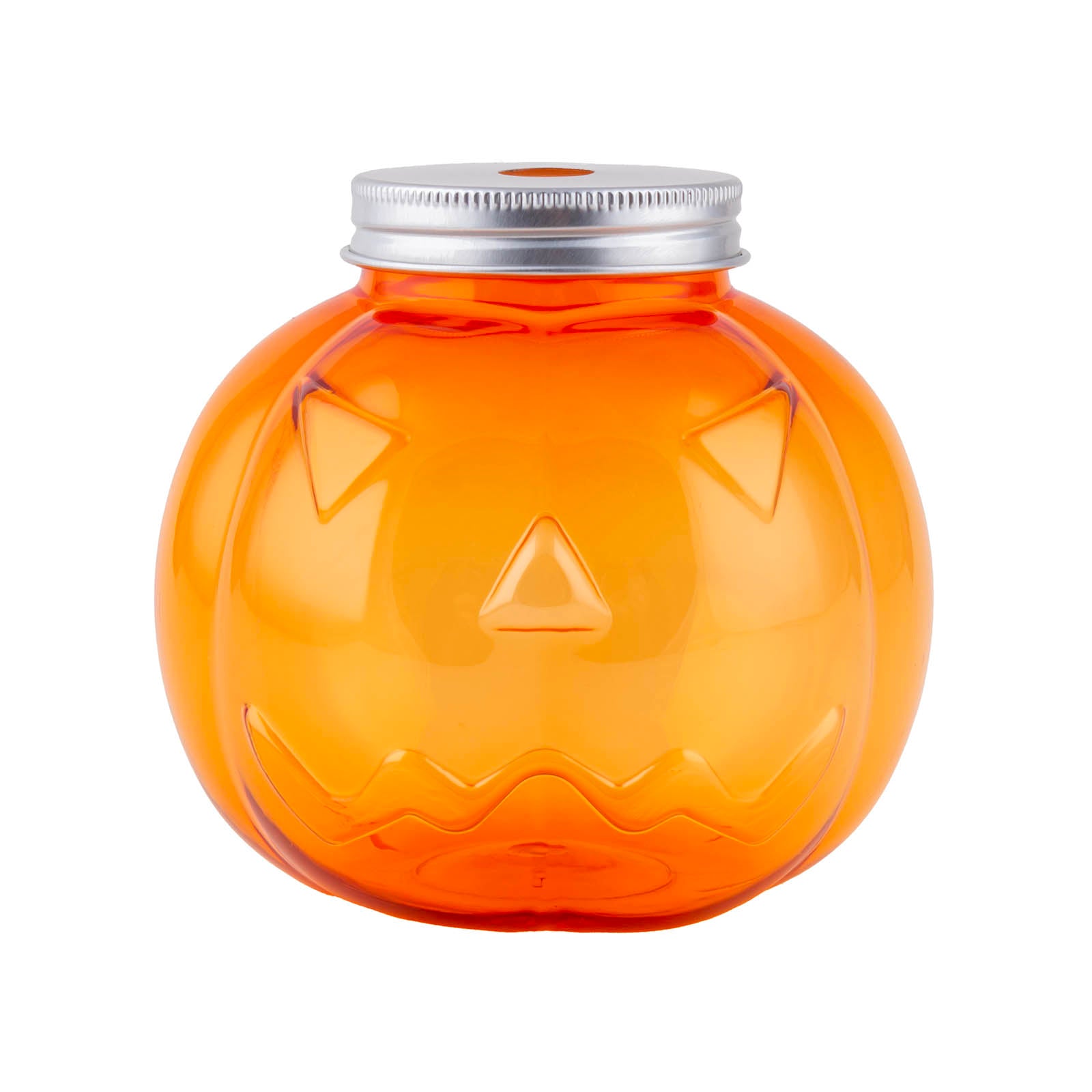 BarConic® Orange Pumpkin Cup - BPA-Free Plastic Halloween Party Cups (Set of 12) for Fall Decorations, Thanksgiving Dinner & Autumn Celebrations