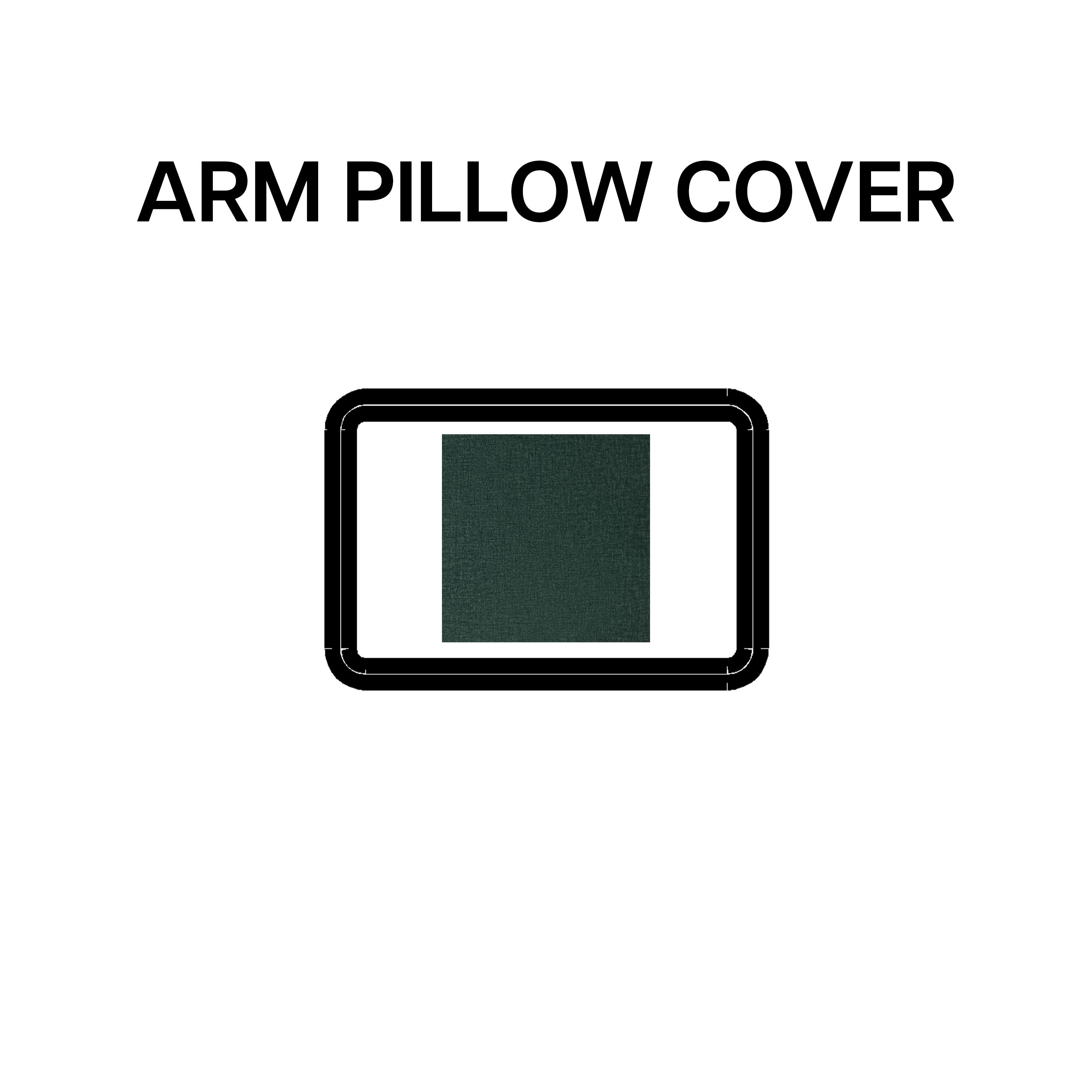 Forest Green Arm Pillow Cover BP 639 66 - Soft & Comfortable Support for Reading, Nursing, or Watching TV in Bed