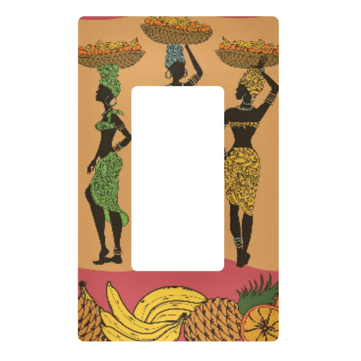 African Black Woman Decorative Light Switch Cover - Stylish Wall Plate for Home & Office Decor - Perfect for Bedrooms, Living Rooms & Kitchens