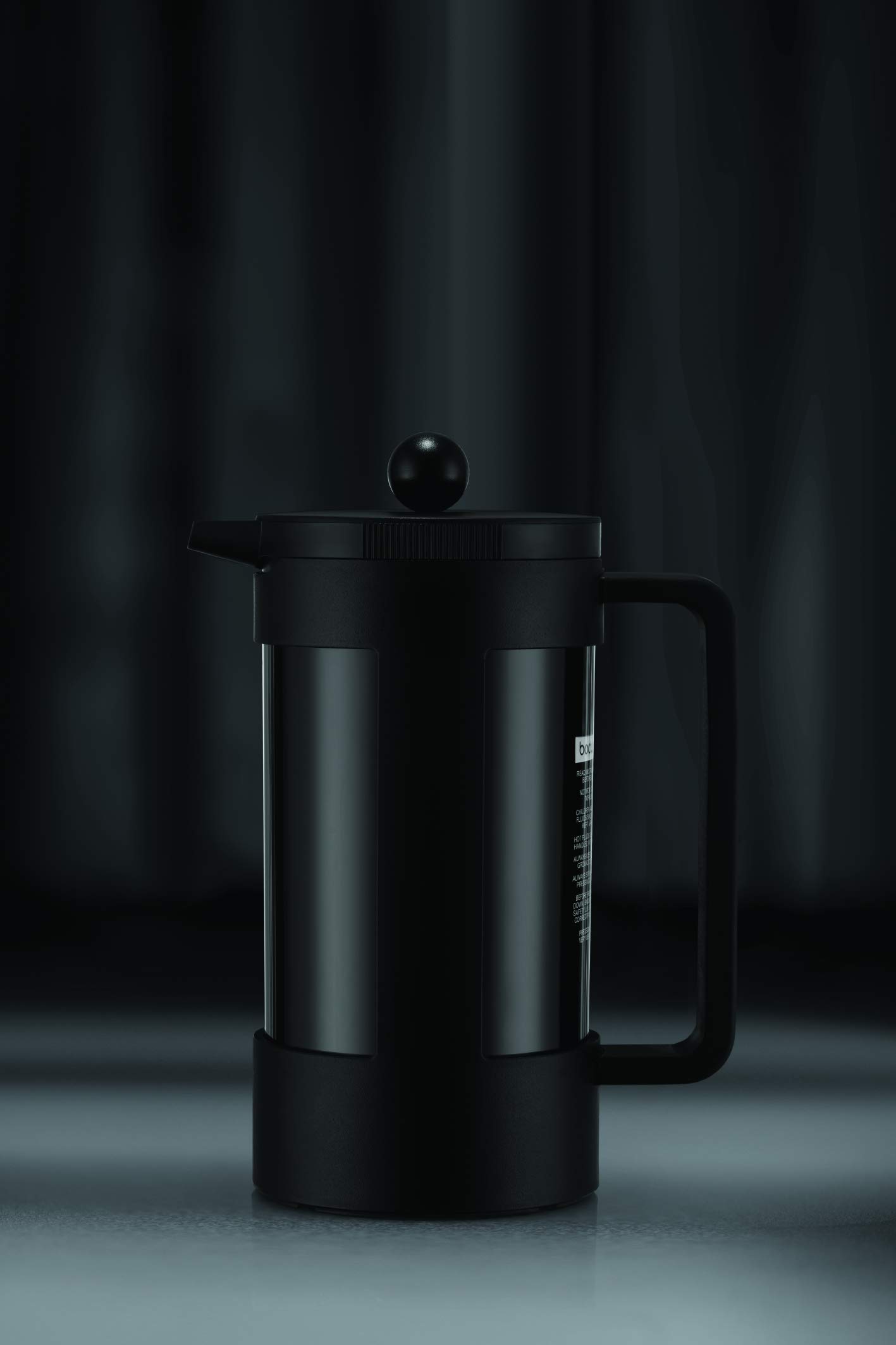 Bodum Bean Sustainable French Press Coffee Maker - 34 Oz, Black - Perfect for Home, Office & Camping Coffee Brewing