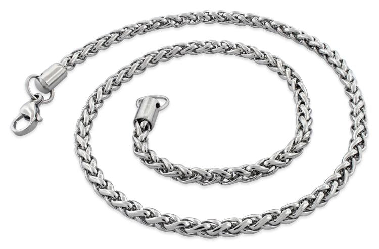 5MM Stainless Steel Spiga Chain Necklace for Women - Durable & Hypoallergenic Jewelry Gift for Birthday, Anniversary & Everyday Wear
