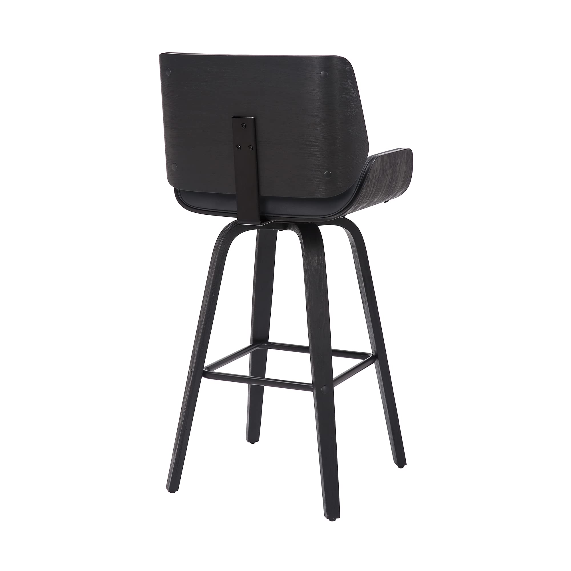 Armen Living Tyler Mid Century Modern Swivel Bar Stool - 26