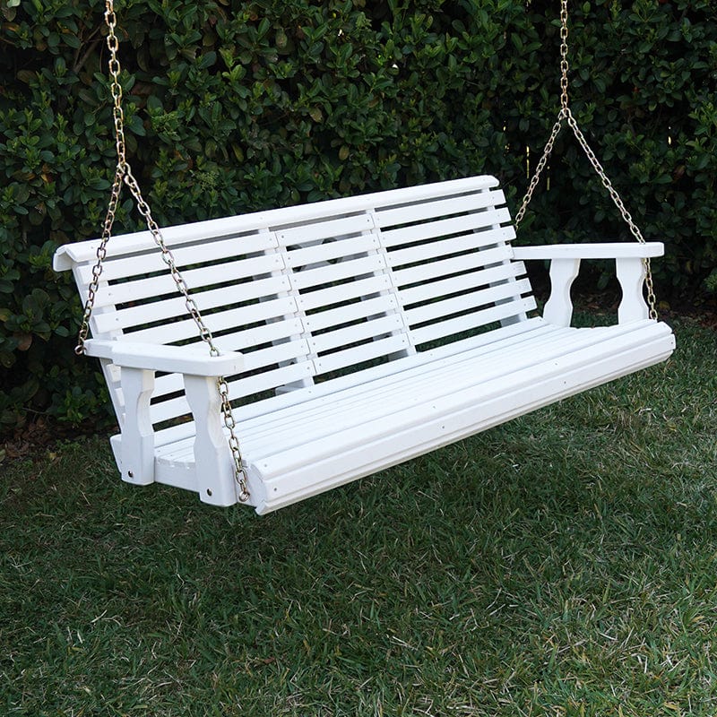 Amish Heavy Duty Rollback Console Porch Swing - Sturdy Outdoor Bench for Patio, Garden & Backyard Relaxation