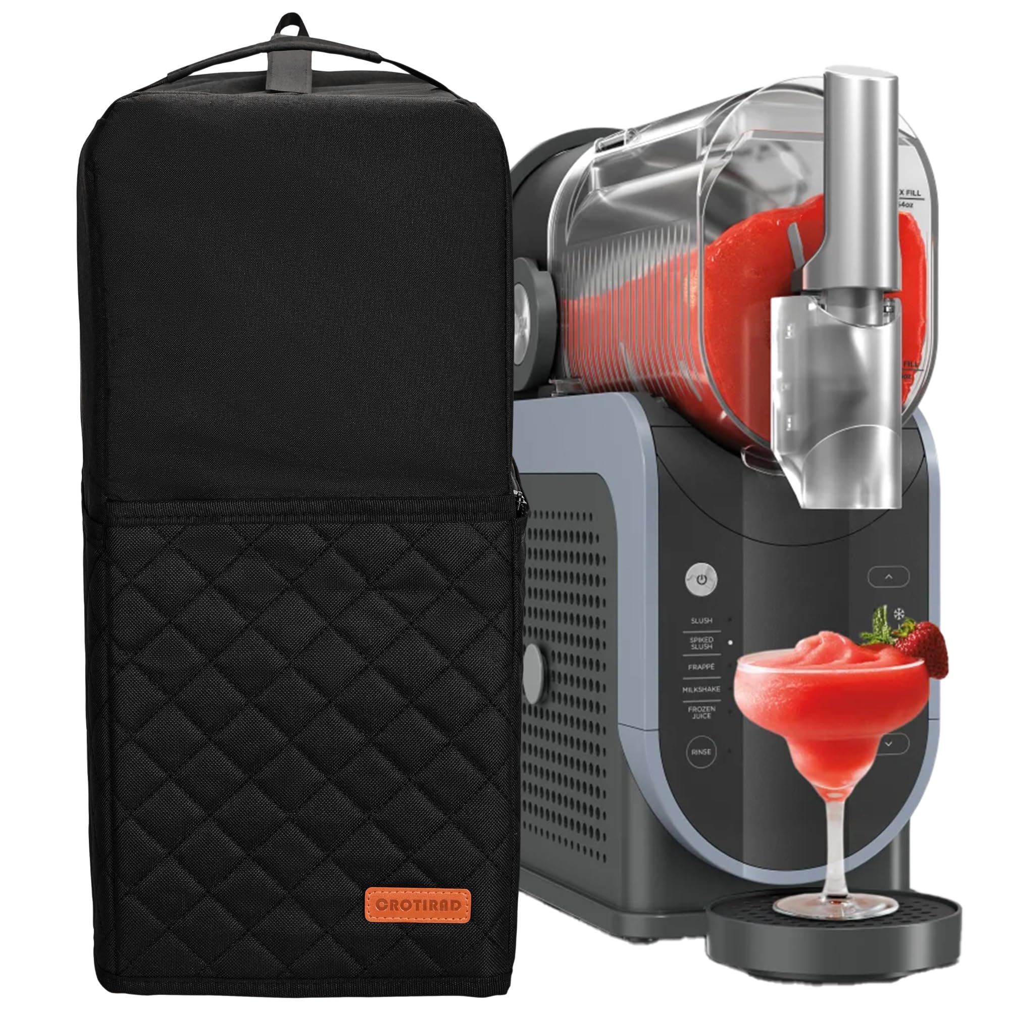 **Ninja Slushie Machine Dust Cover - Black Foldable Hanging Protector for Ninja Slushy & Frozen Drink Maker | Perfect for Home Bars, Parties & Outdoor Events**