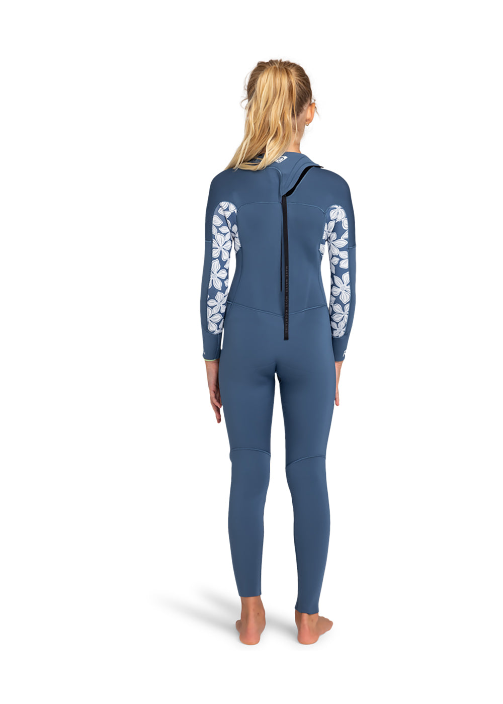 Roxy Girls Swell Series 3/2mm Back Zip Steamer Wetsuit for Kids - Youth Full Body Neoprene Surfing Suit for Cold Water Swimming, Diving & Water Sports