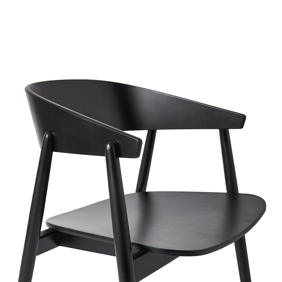 BY Kato AC2 Side Chair - Modern Wooden Dining Chair with Comfortable Cushion - Perfect for Kitchen, Dining Room, and Office Use