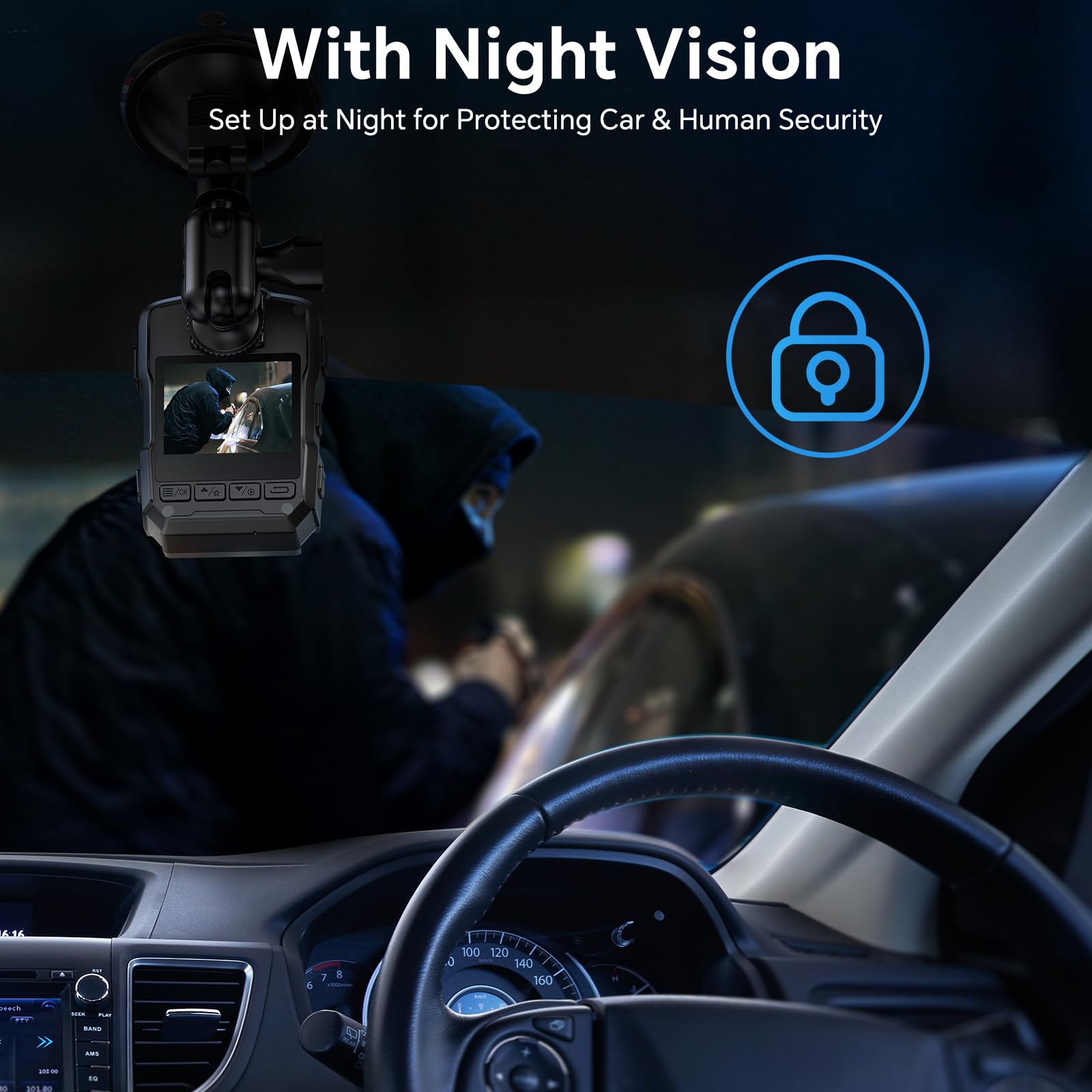 BOBLOV M5 Police Body Camera 256GB, 4200mAh Battery for 12 Hours Continuous 1080p/1440P HD Recording, IP67 Waterproof, 170° Wide Angle - Ideal for Law Enforcement, Security Guards & Outdoor Activities