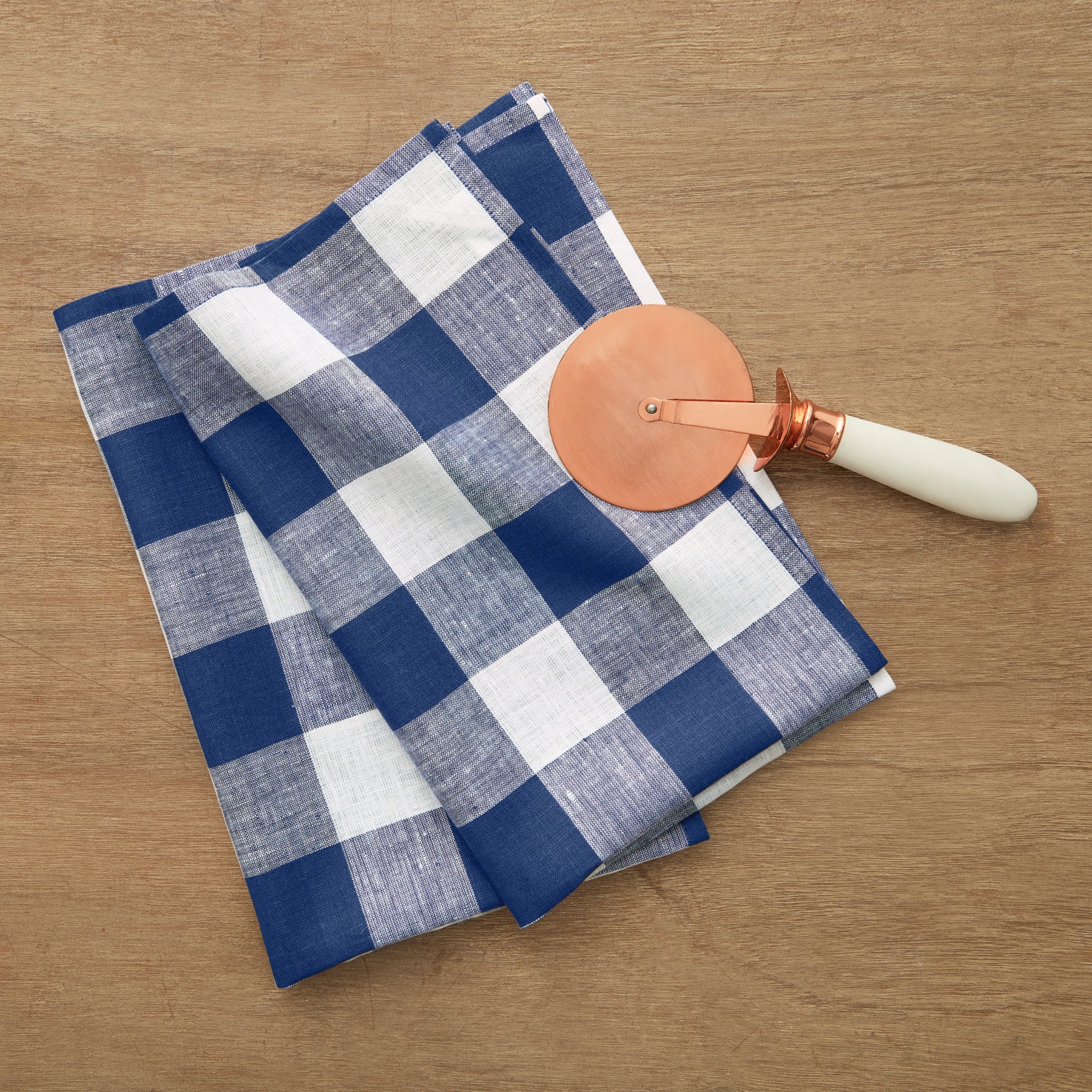 Buffalo Check Cotton Kitchen Towels Set of 2 - Absorbent & Durable Dish Cloths for Drying Dishes, Cleaning Countertops & Kitchen Decor - Red & Black Plaid Design