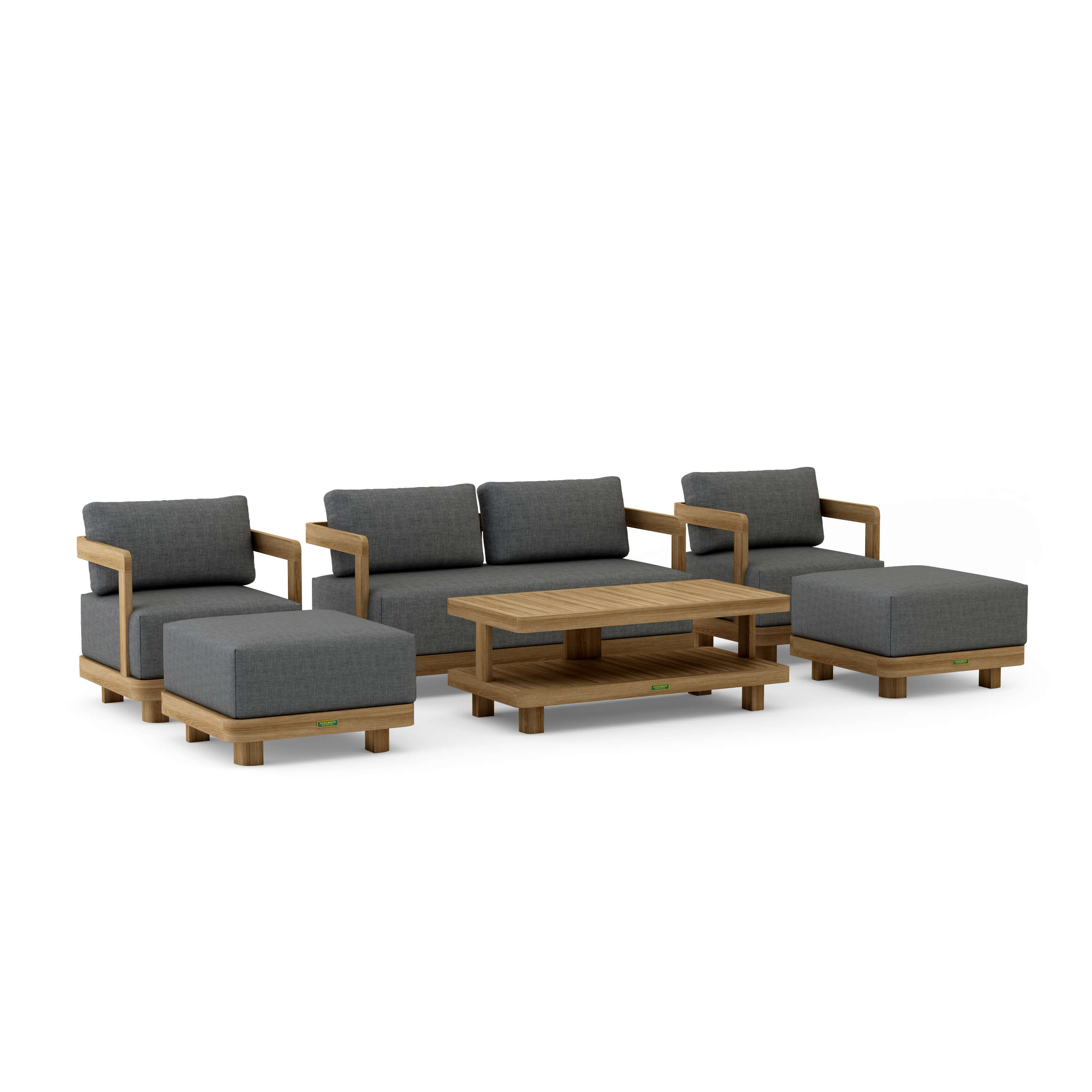 6-Piece Granada Deep Seating Patio Set - Outdoor Wicker Furniture with Cushions for Backyard, Poolside & Garden Relaxation